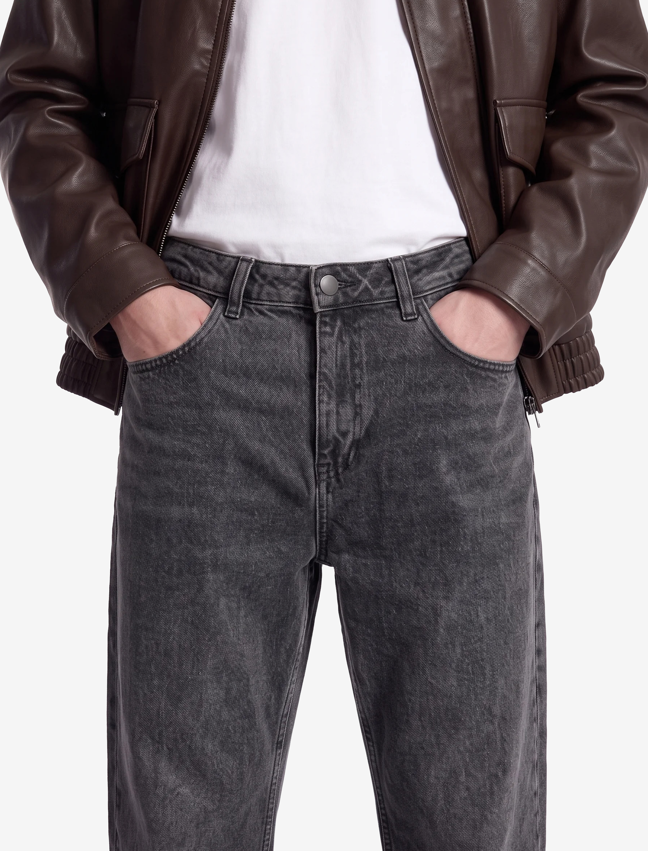 Koton Normal Bel Cepli Rahat Kalıp Pamuklu Baggy Jean Pantolon görsel 4