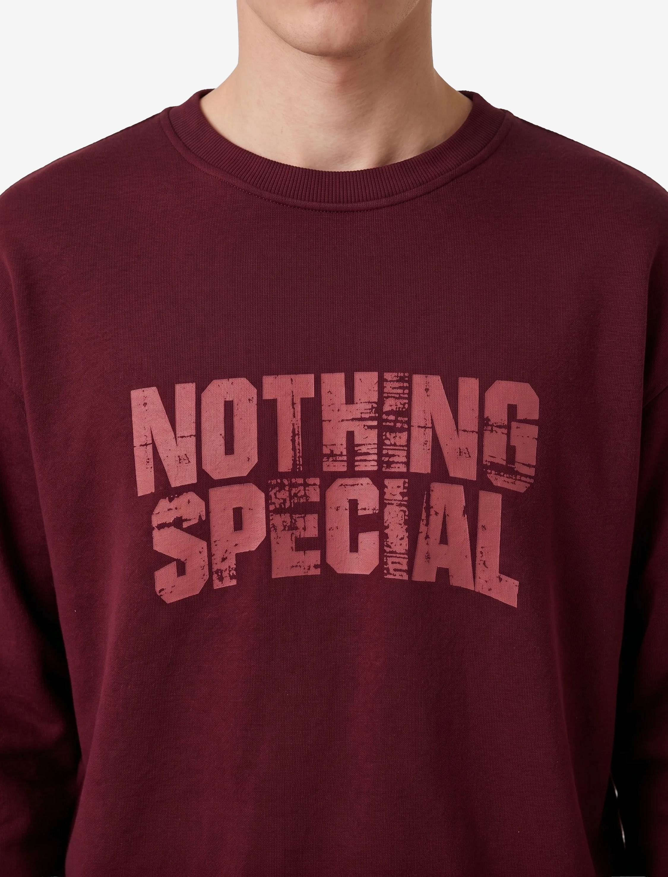 Koton Üç İplik Şardonlu Pamuklu Rahat Kalıp Bisiklet Yaka Baskılı Sweatshirt görsel 4
