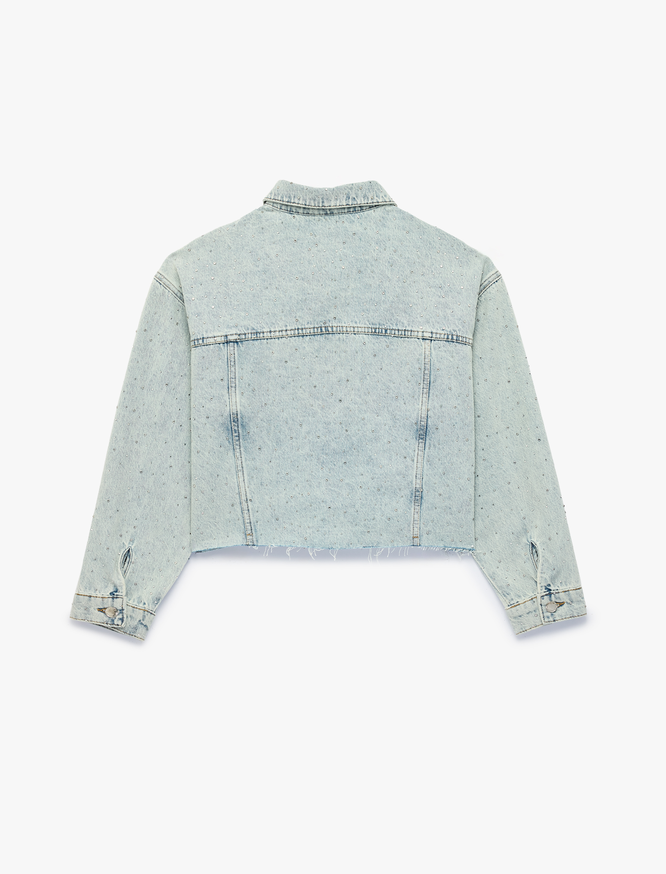   Rahat Kalıp Pamuklu Klasik Yaka Uzun Kollu Cepli Denim Ceket