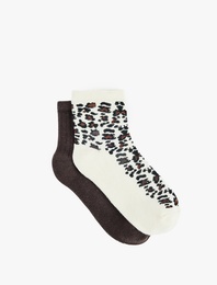 Leopar Desenli 2’li Çorap Seti