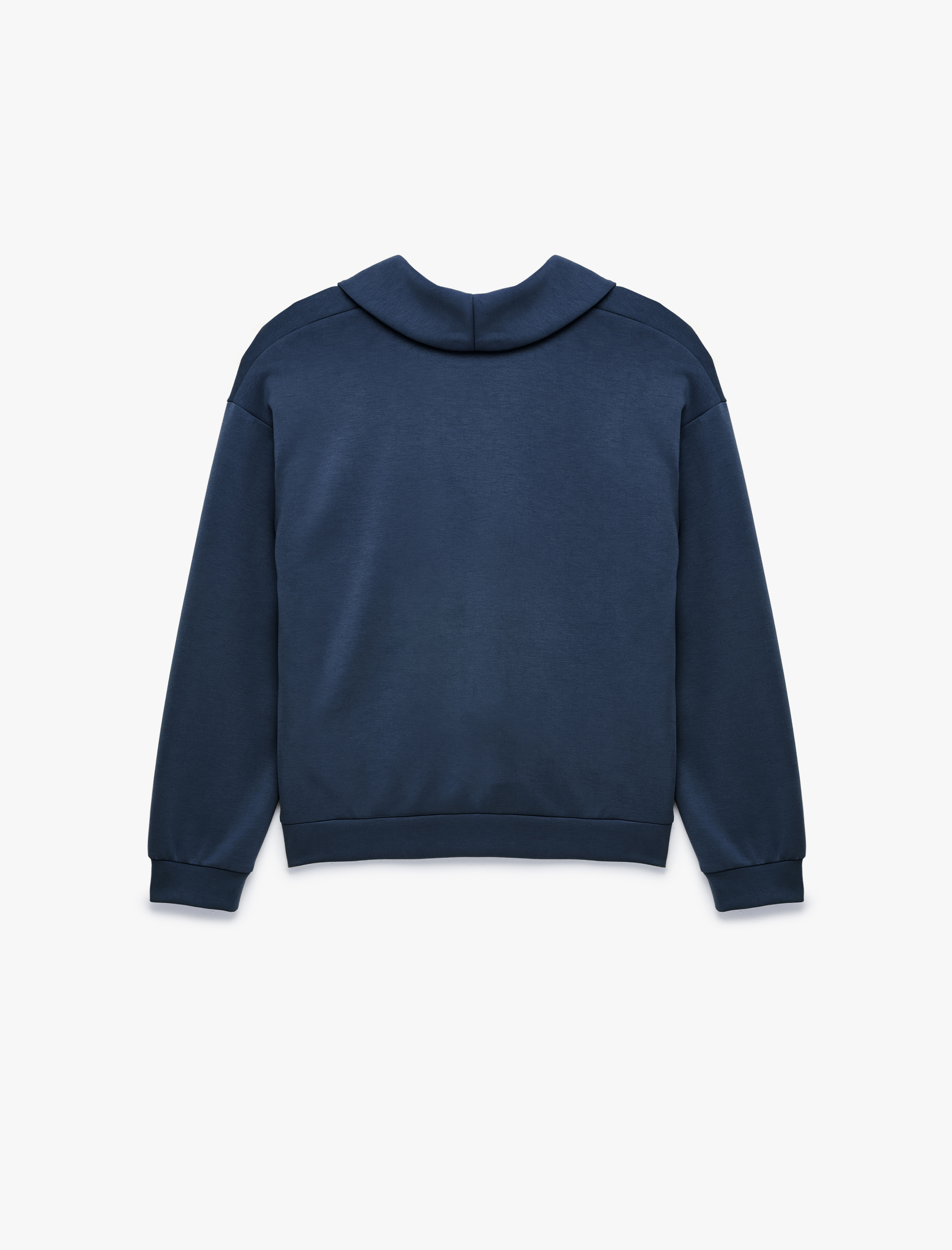   Modal Kumaş Regular Fit V Yaka Uzun Kollu Sweatshirt