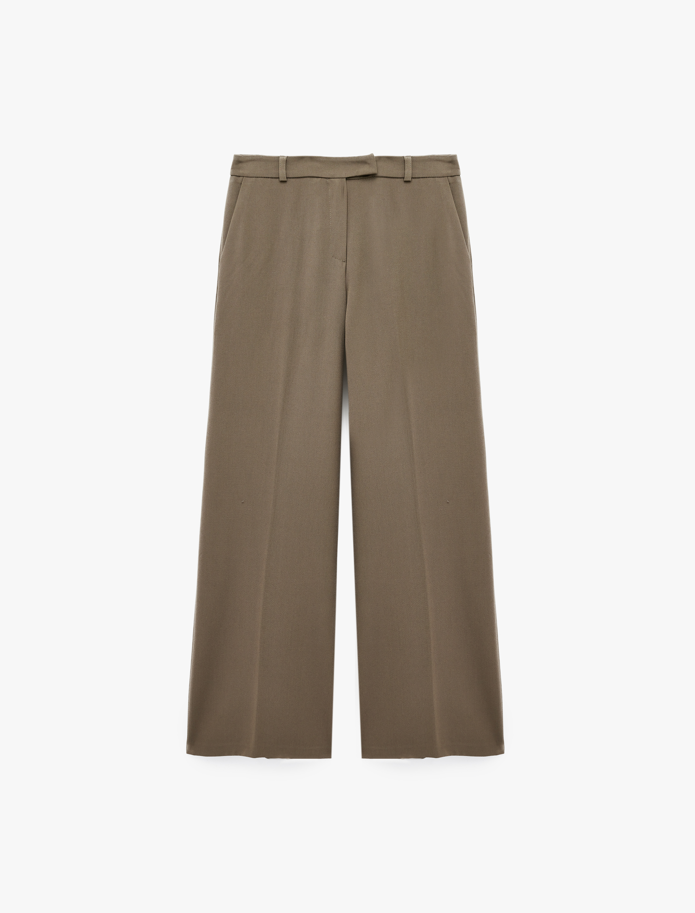   Cepli Regular Fit Yüksek Bel Geniş Paça Pantolon