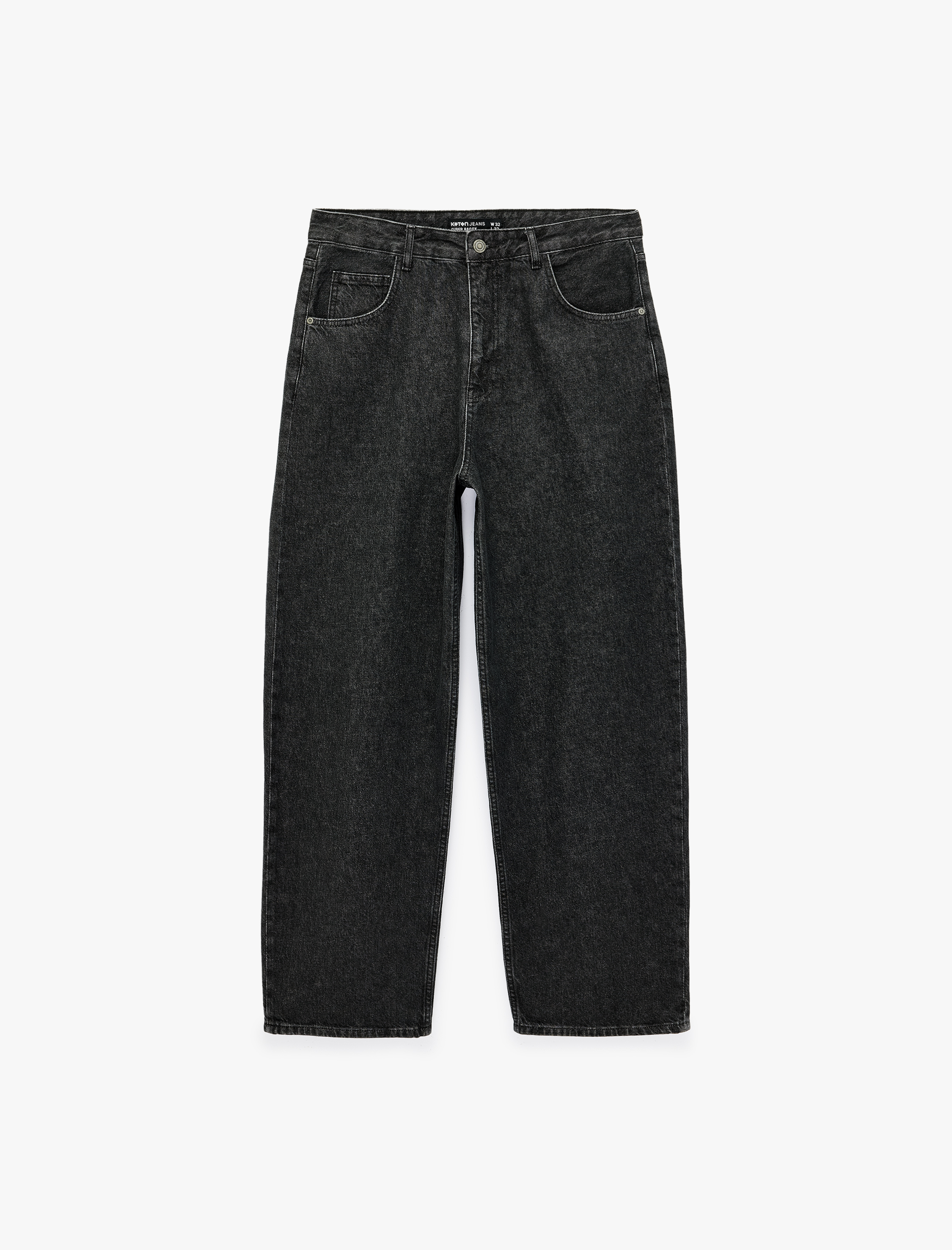   Rahat Kalıp Cepli Pamuklu Super Baggy Jean Pantolon