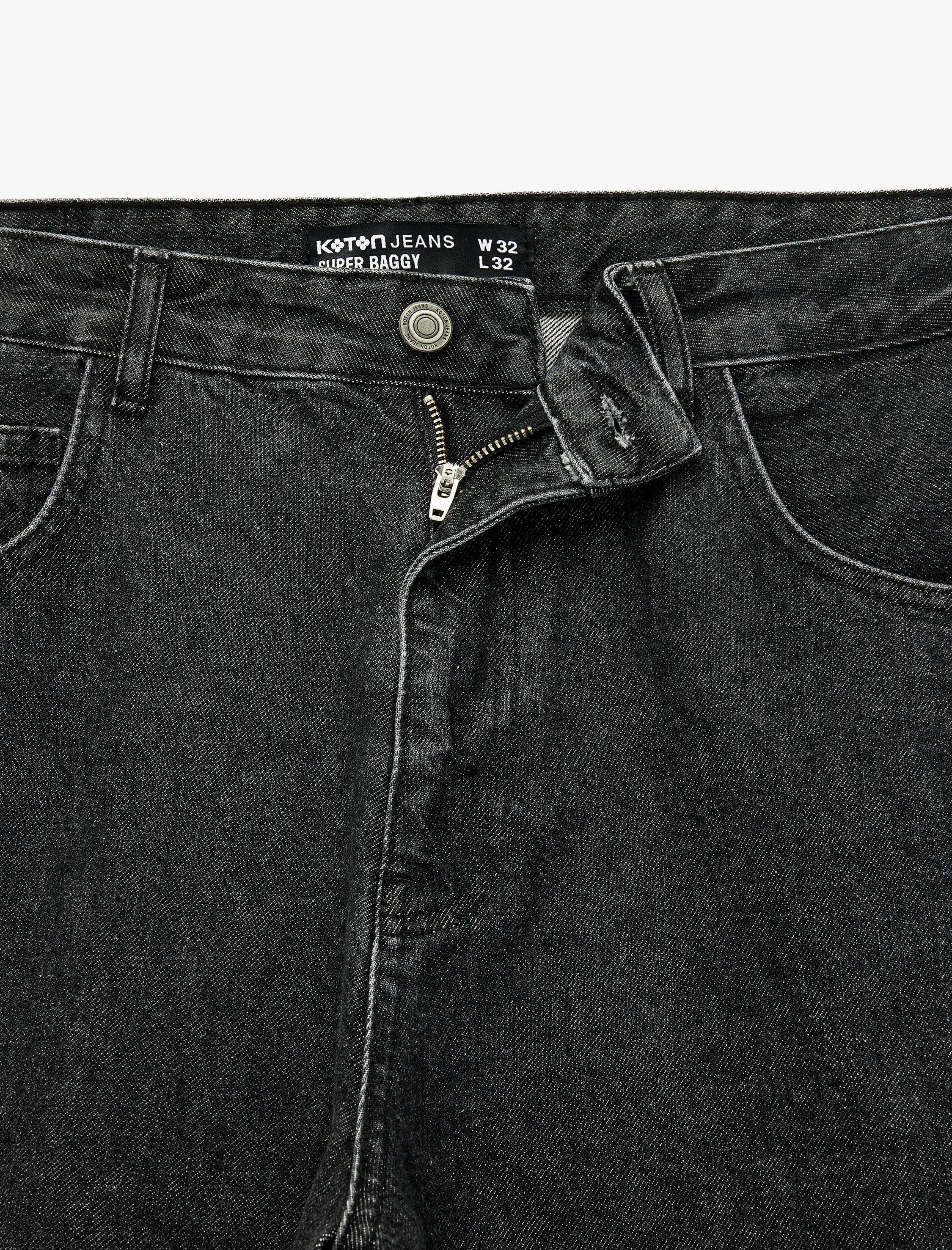   Rahat Kalıp Cepli Pamuklu Super Baggy Jean Pantolon