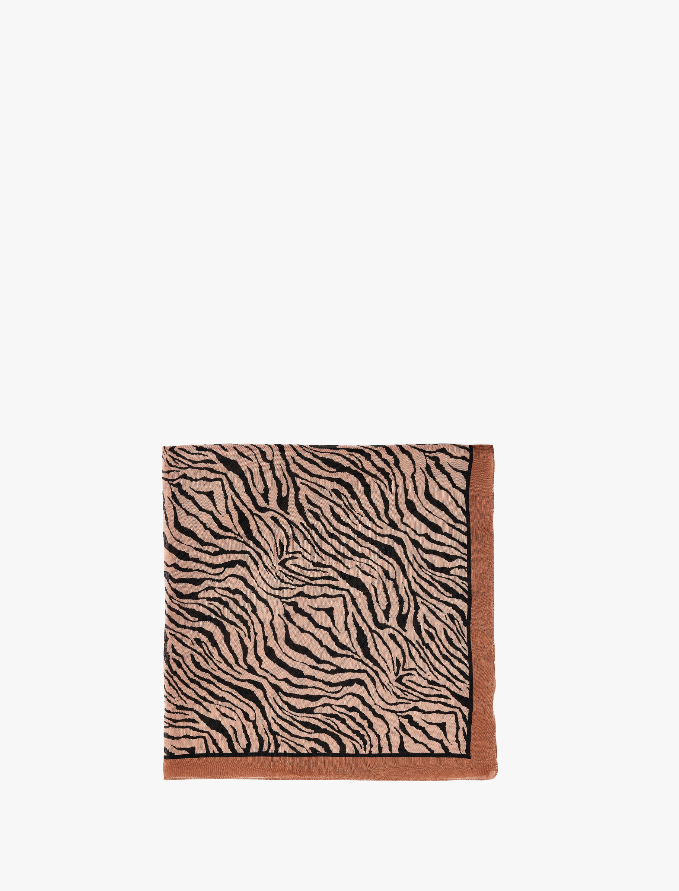 Kadın Zebra Desenli Kare Şal