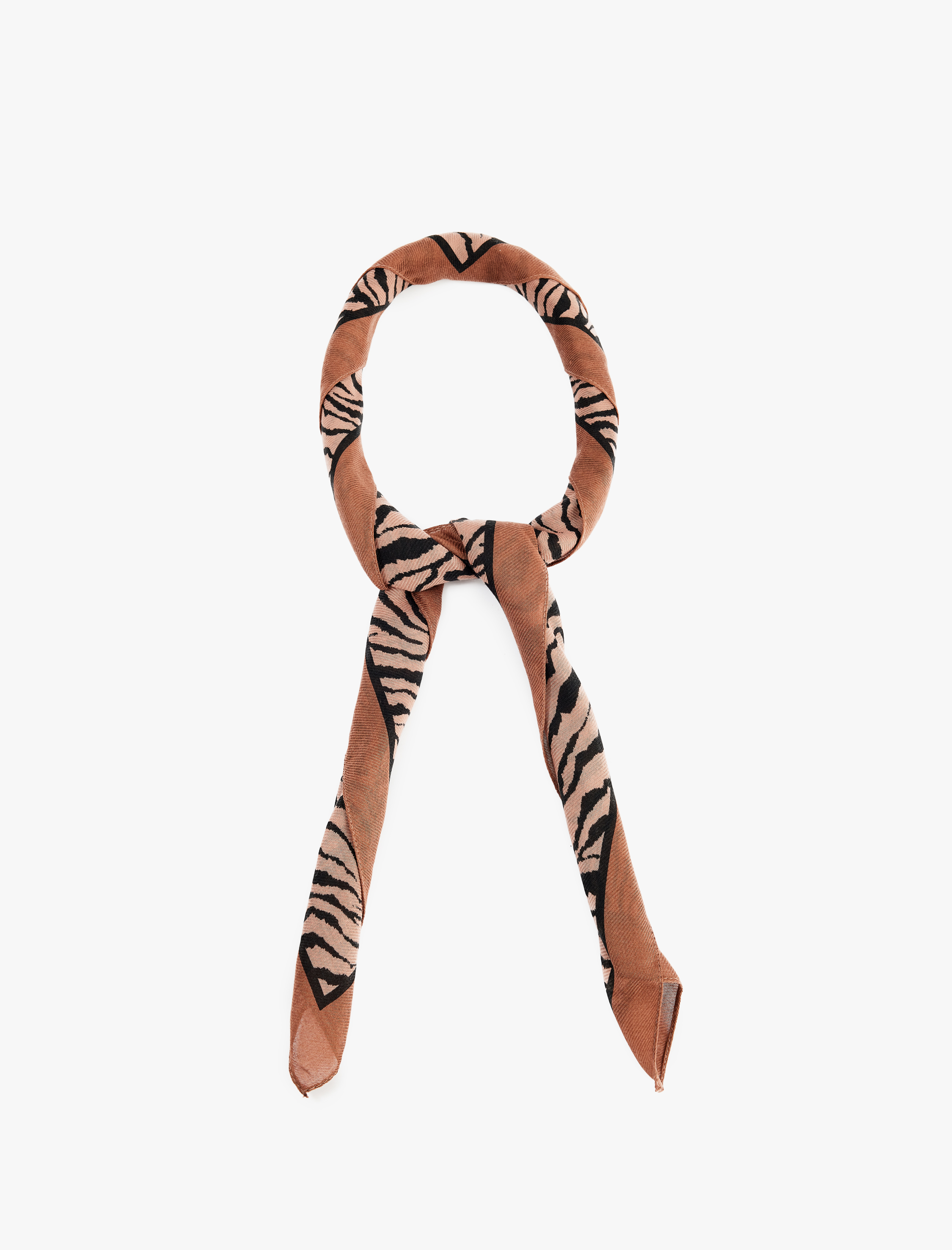  Kadın Zebra Desenli Kare Şal