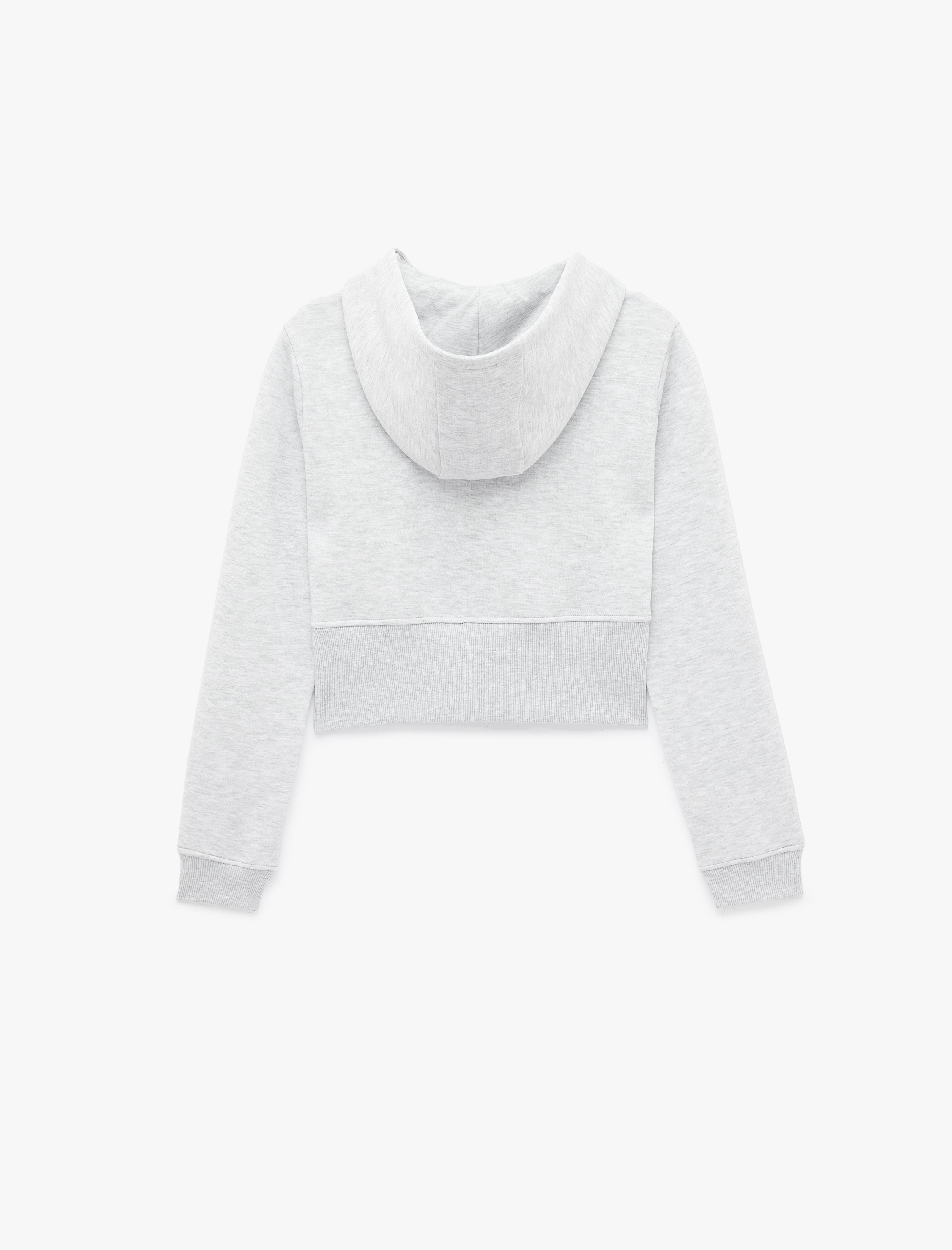   Nakışlı Rahat Kesim Uzun Kollu Şardonlu Spor Kapüşonlu Sweatshirt