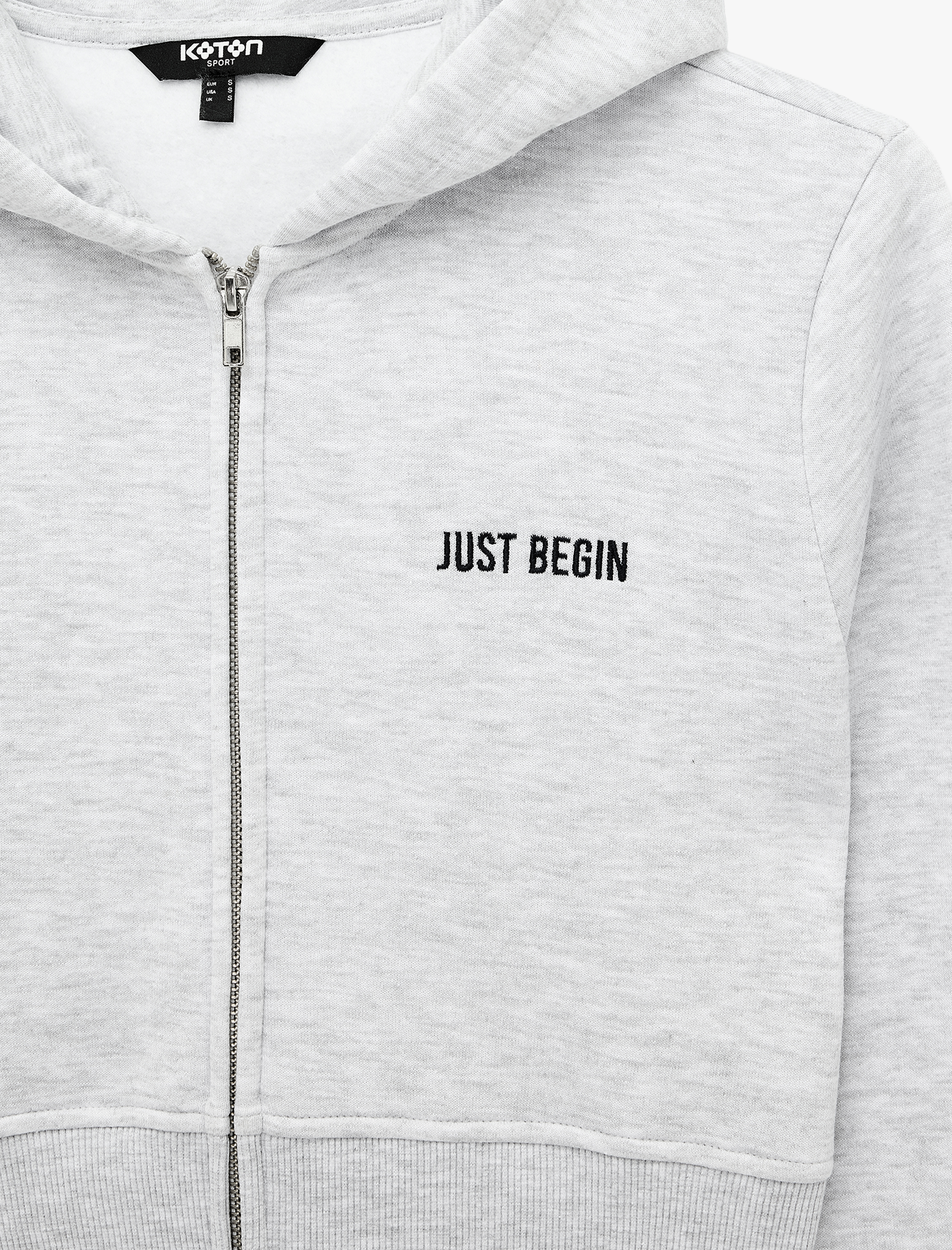   Nakışlı Rahat Kesim Uzun Kollu Şardonlu Spor Kapüşonlu Sweatshirt
