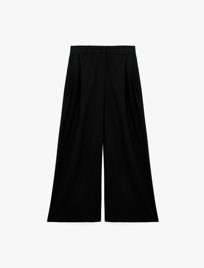  Cepli Bol Kesim Geniş Paça Kumaş Baggy Pantolon