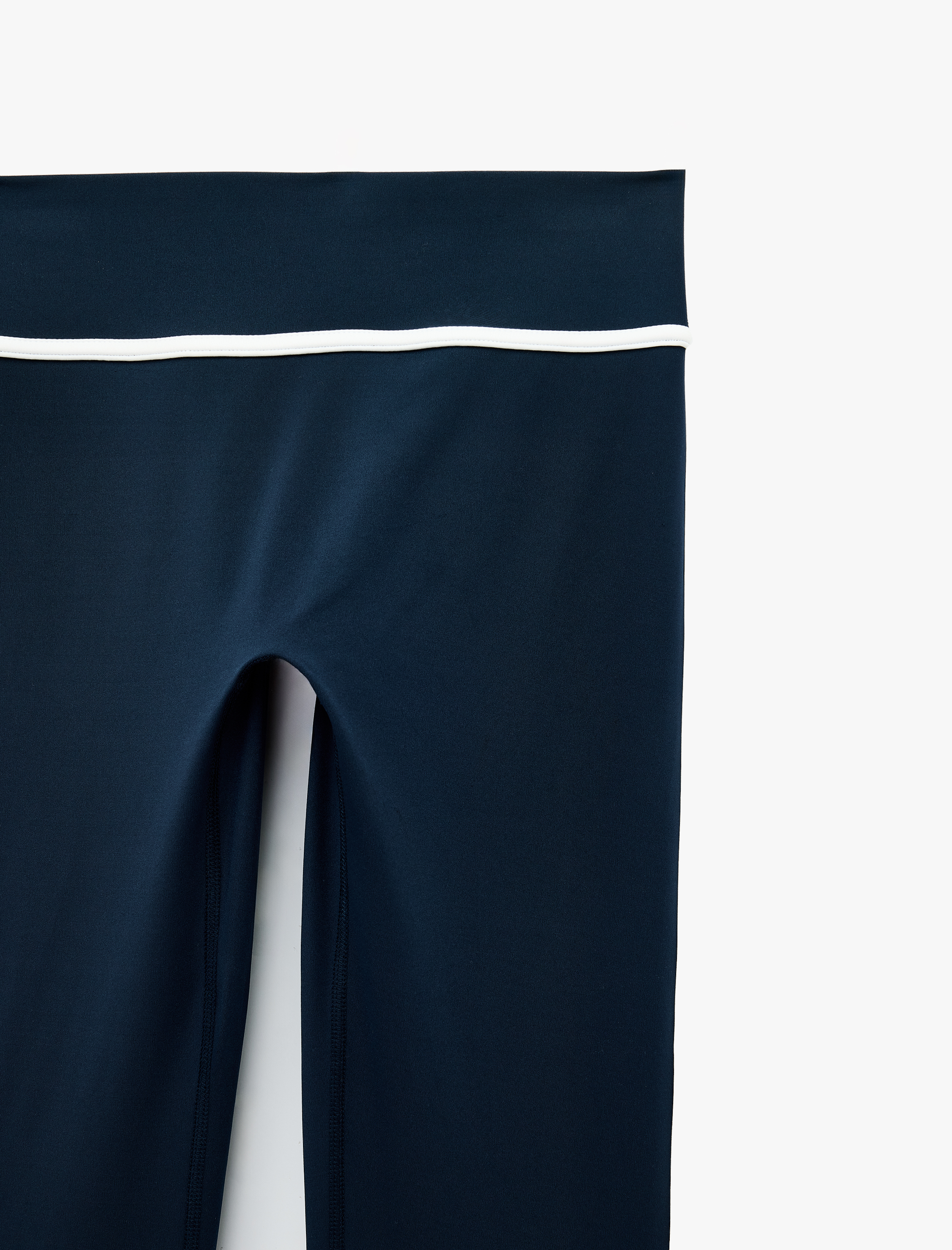   Biyeli Yüksek Bel Slim Fit İspanyol Paça Spor Tayt