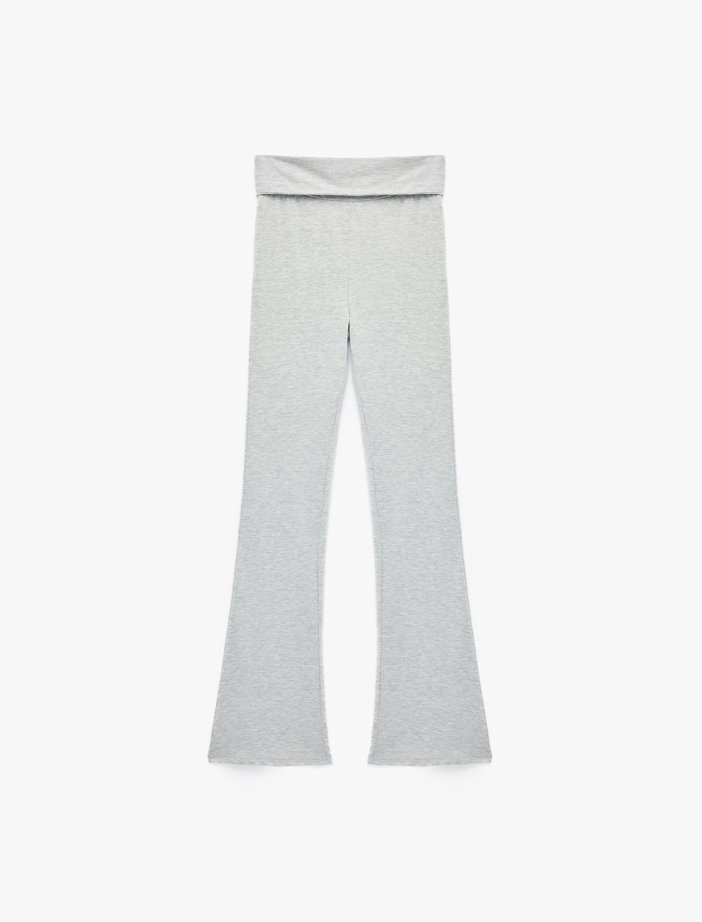   Yüksek Bel Katlama Detaylı Slim Fit Pijama Altı