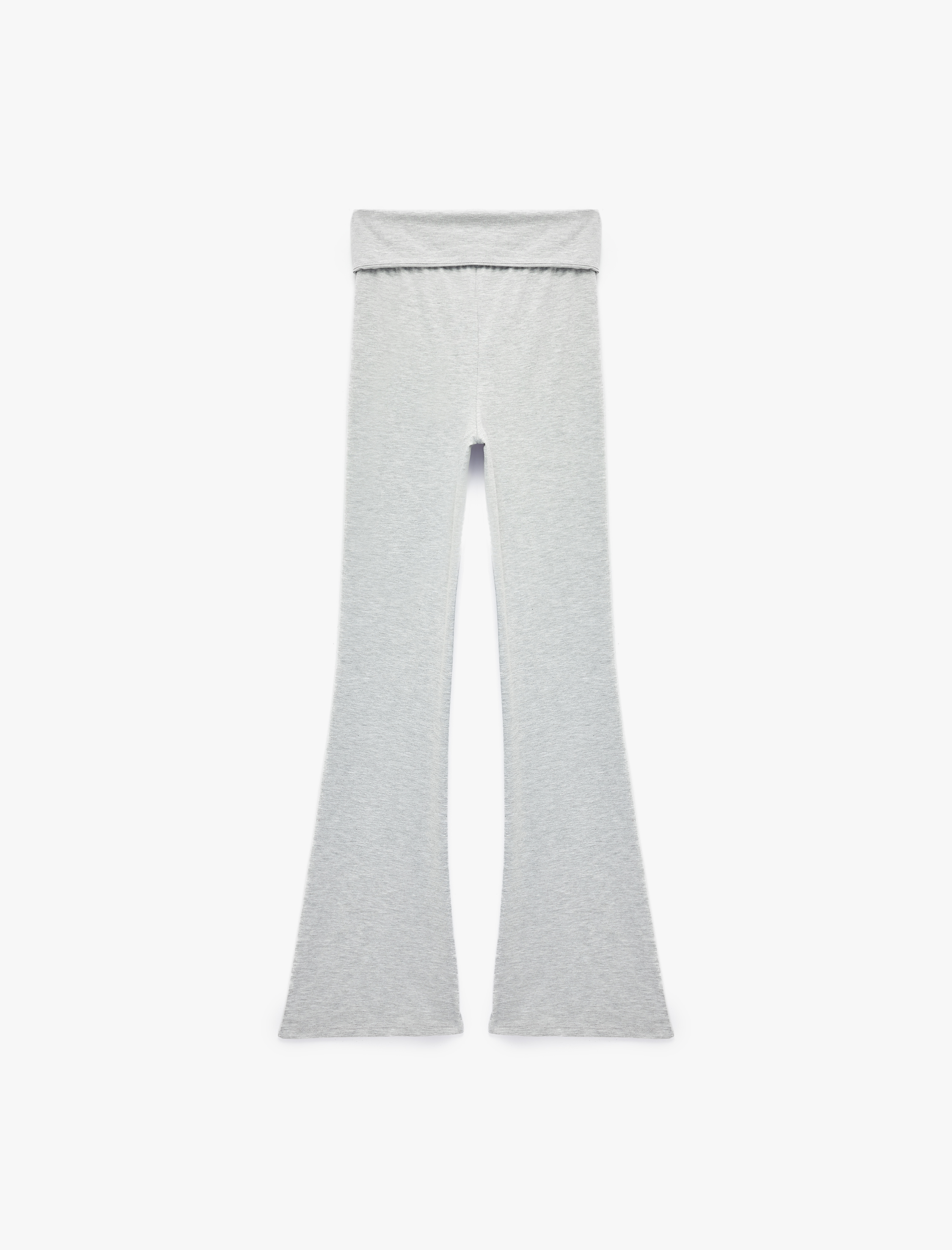   Yüksek Bel Katlama Detaylı Slim Fit Pijama Altı