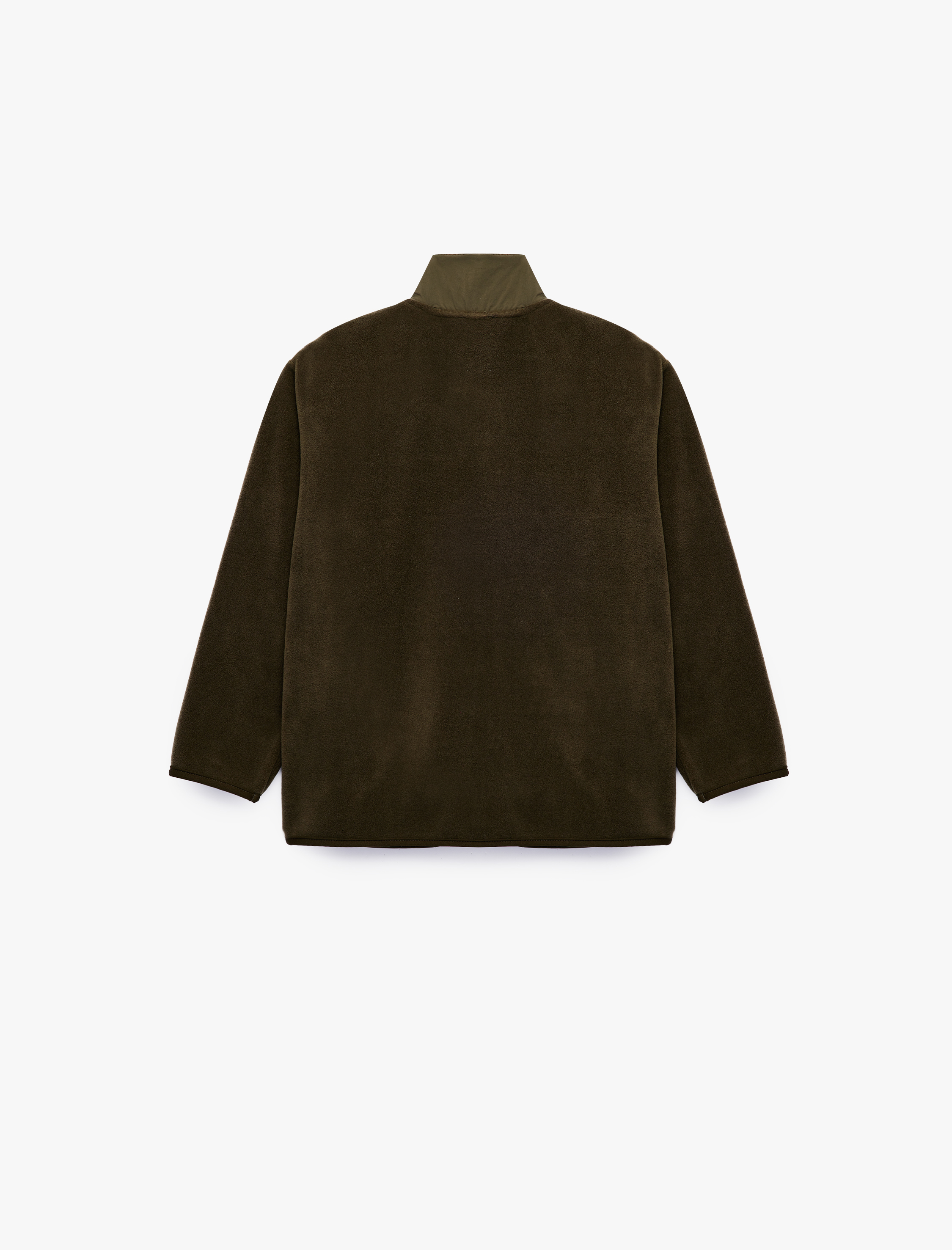  Erkek Çocuk Cep Detaylı Fermuarlı Uzun Kollu Dik Yaka Polar Sweatshirt