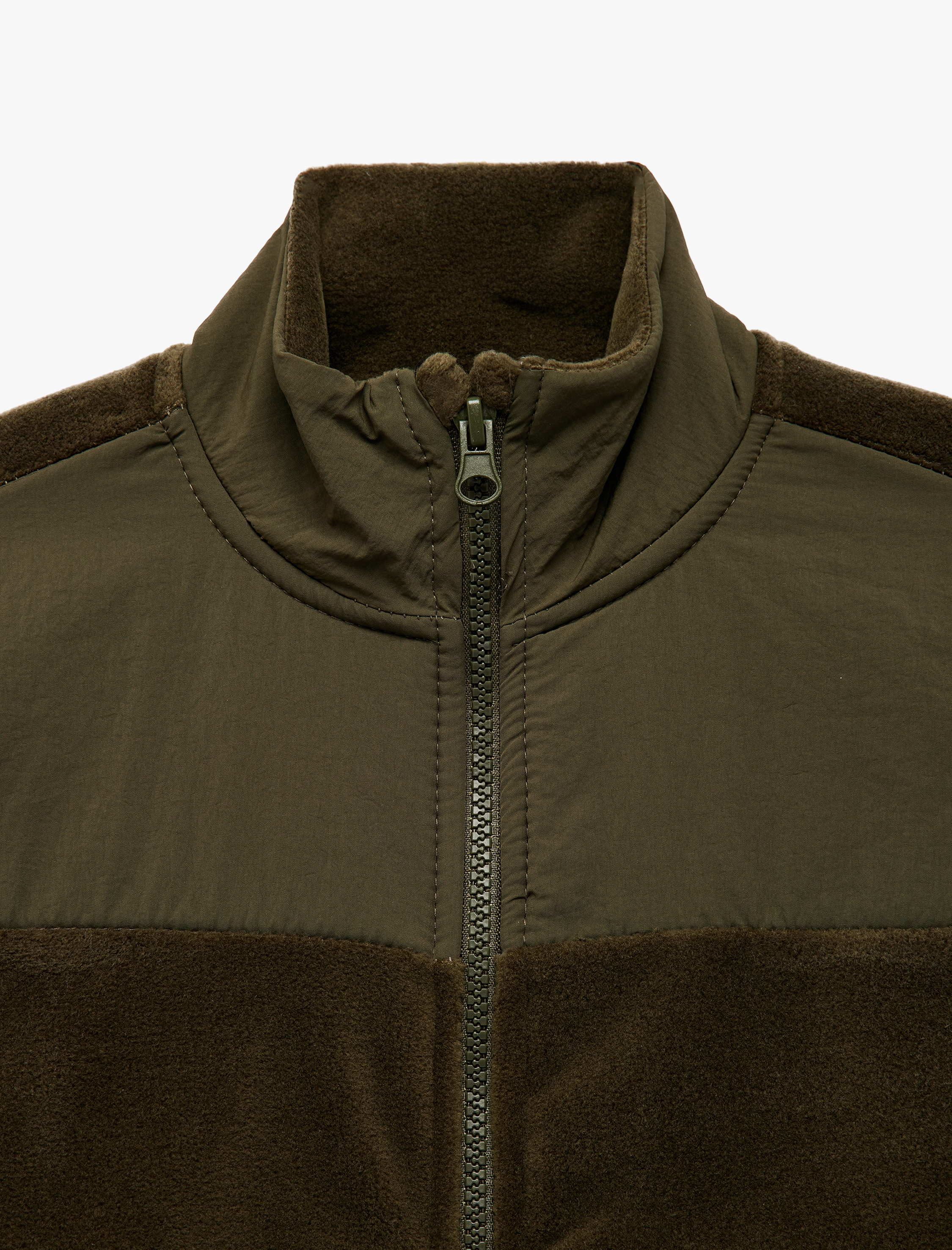 Erkek Çocuk Cep Detaylı Fermuarlı Uzun Kollu Dik Yaka Polar Sweatshirt
