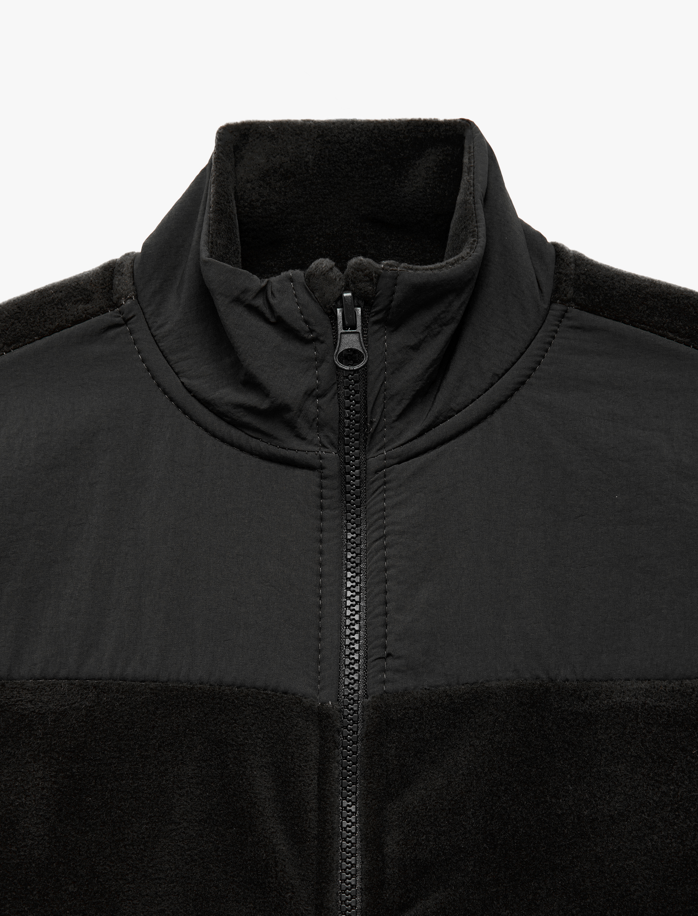  Erkek Çocuk Cep Detaylı Fermuarlı Uzun Kollu Dik Yaka Polar Sweatshirt