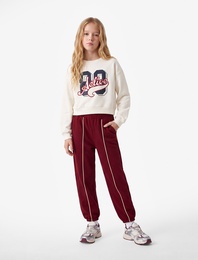 Biyeli Cepli Beli Lastikli Jogger Pantolon