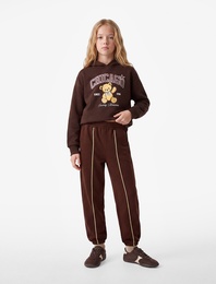 Biyeli Cepli Beli Lastikli Jogger Pantolon