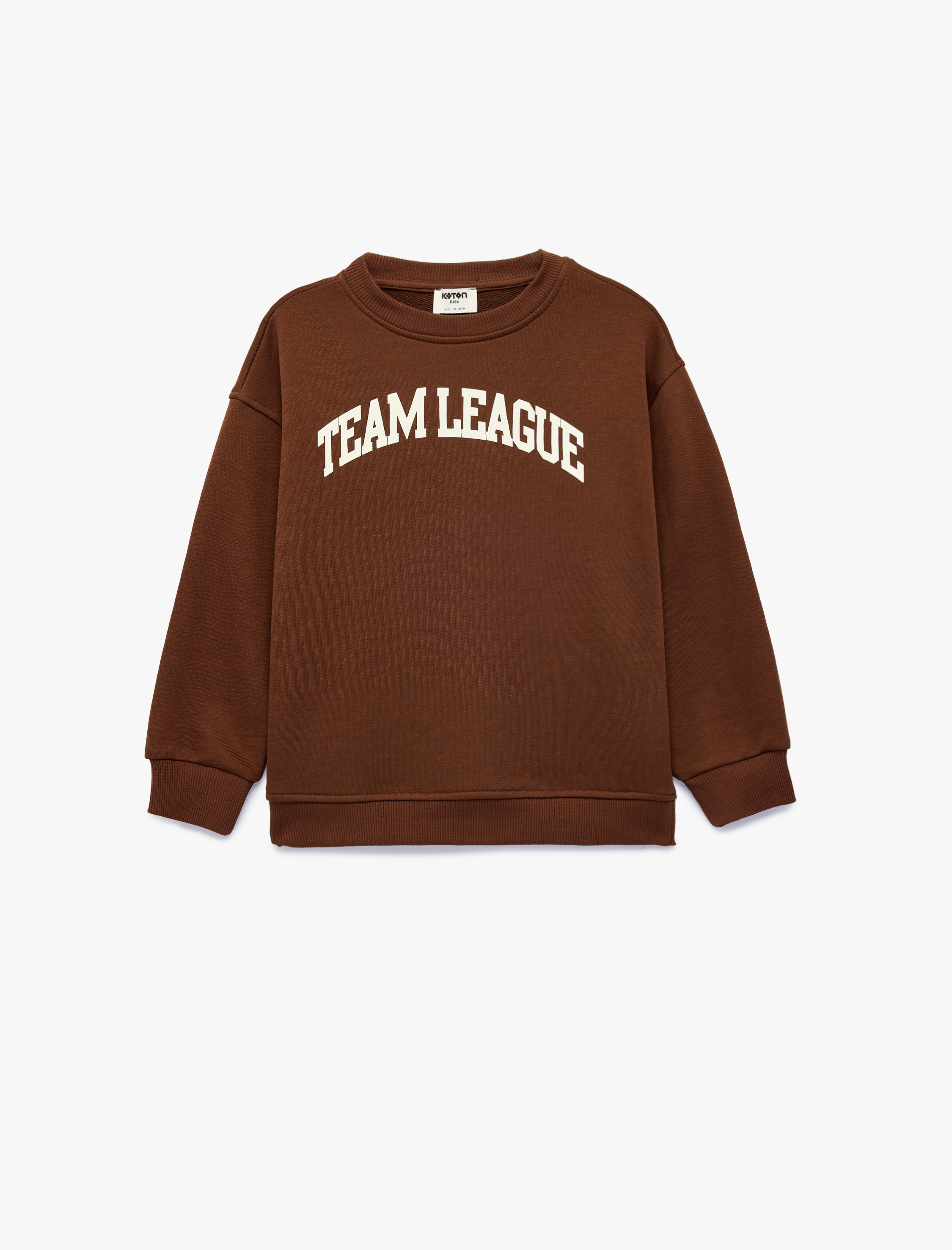  Erkek Çocuk Baskılı Bisiklet Yaka Uzun Kollu Oversize Sweatshirt