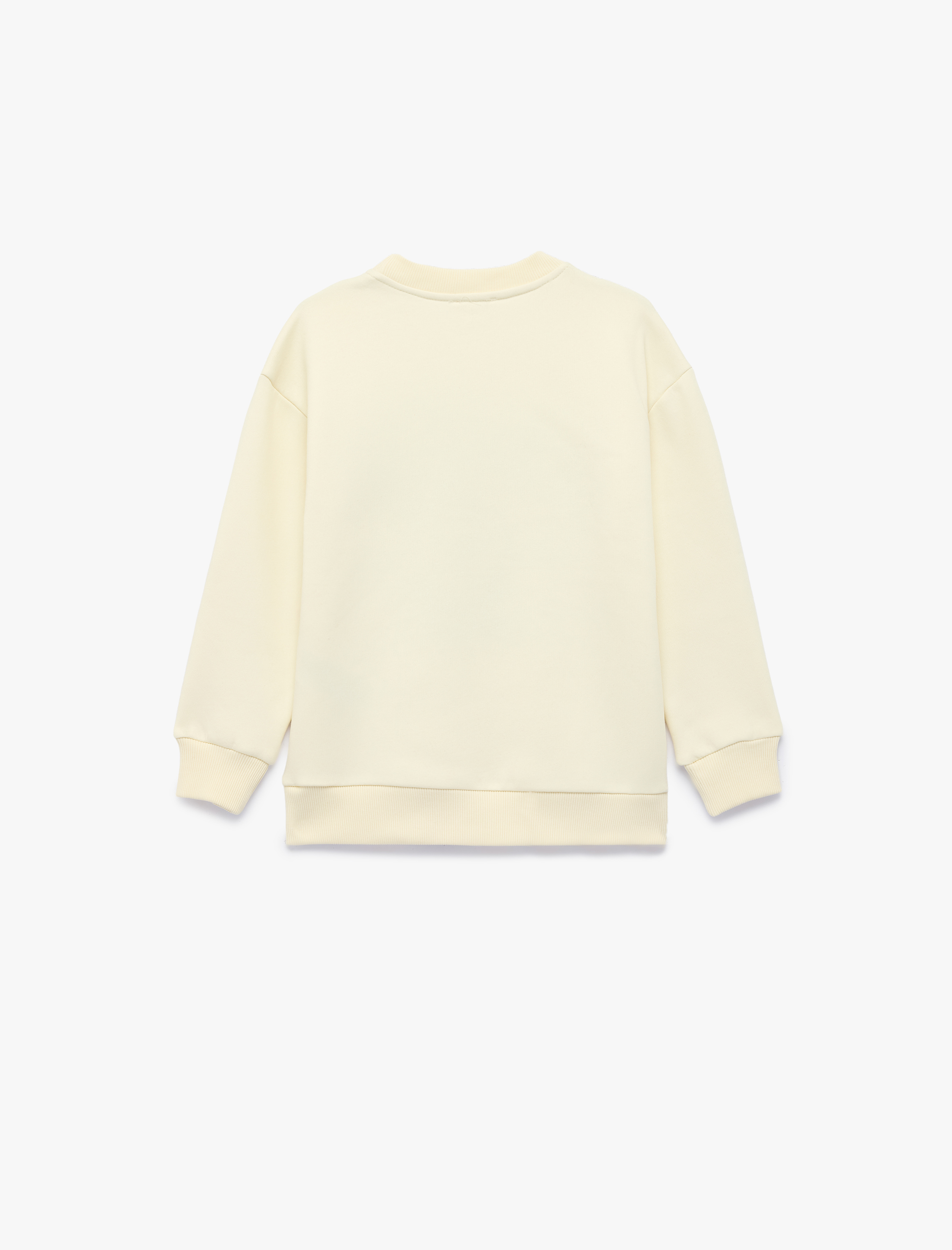  Erkek Çocuk Futbol Baskılı Şardonlu Bisiklet Yaka Uzun Kollu Sweatshirt
