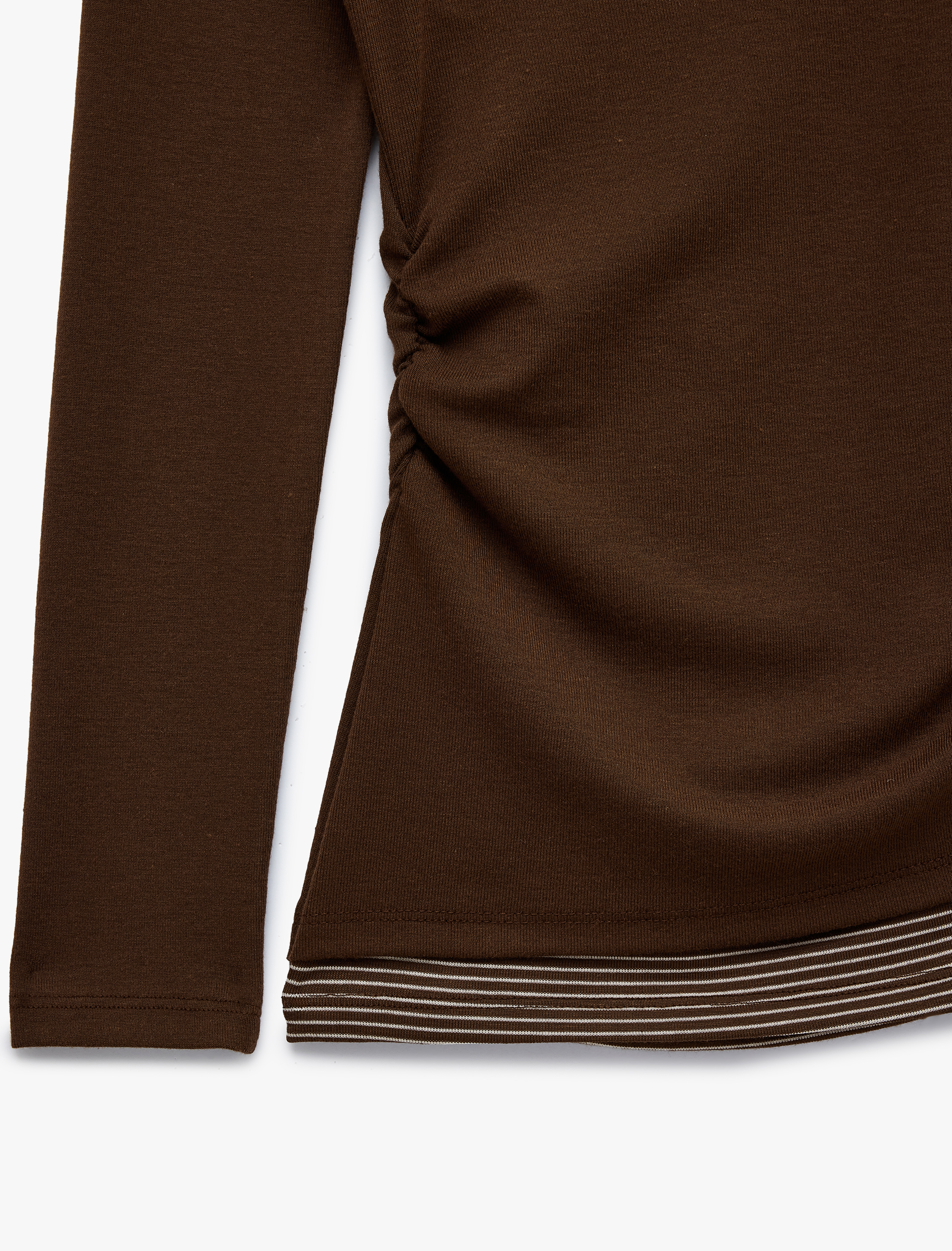   Slim Fit Viskon Karışımlı Halter Yaka Uzun Kollu İkili Tişört