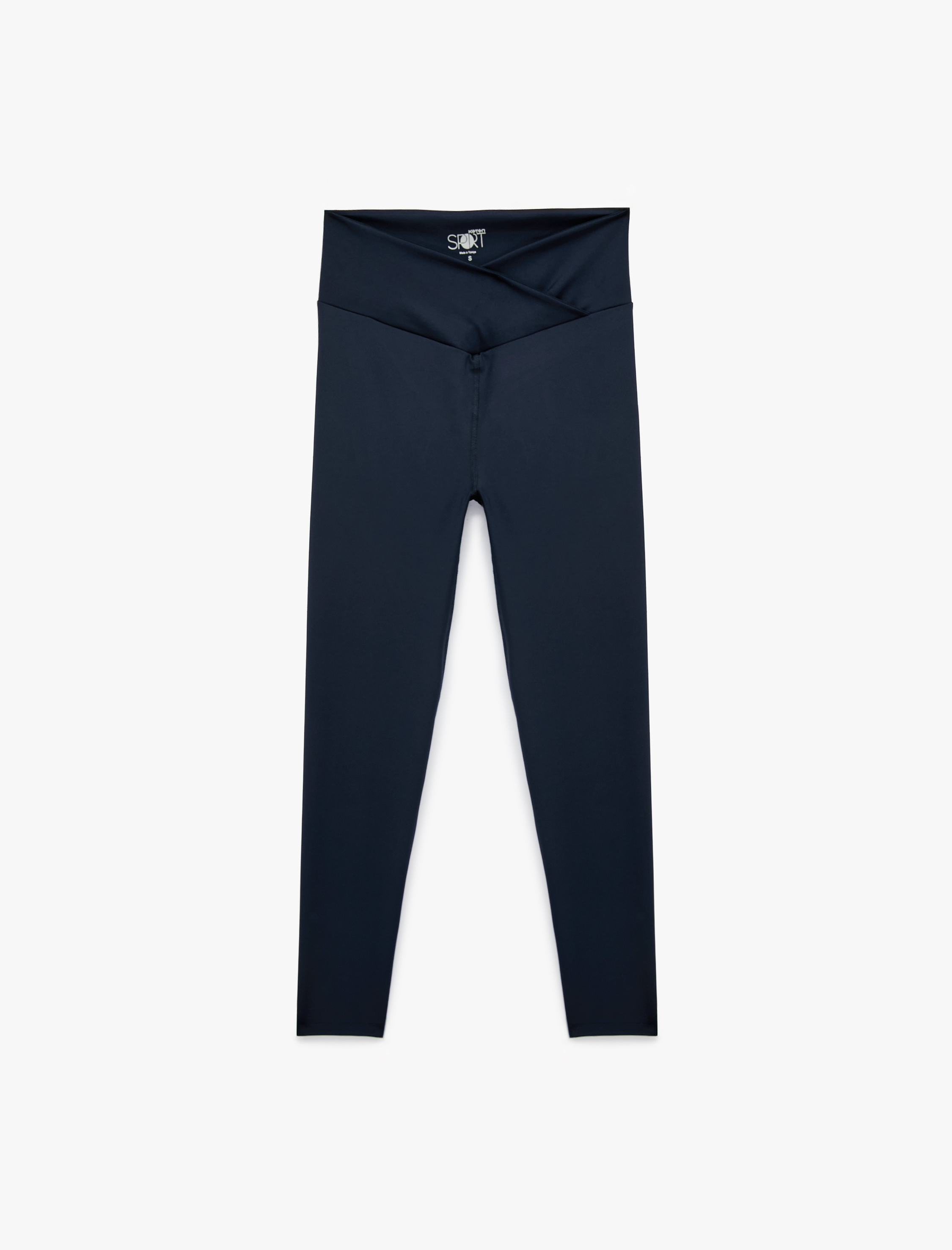 Koton Yüksek Bel İnterlok Slim Fit Spor Tayt görsel 6