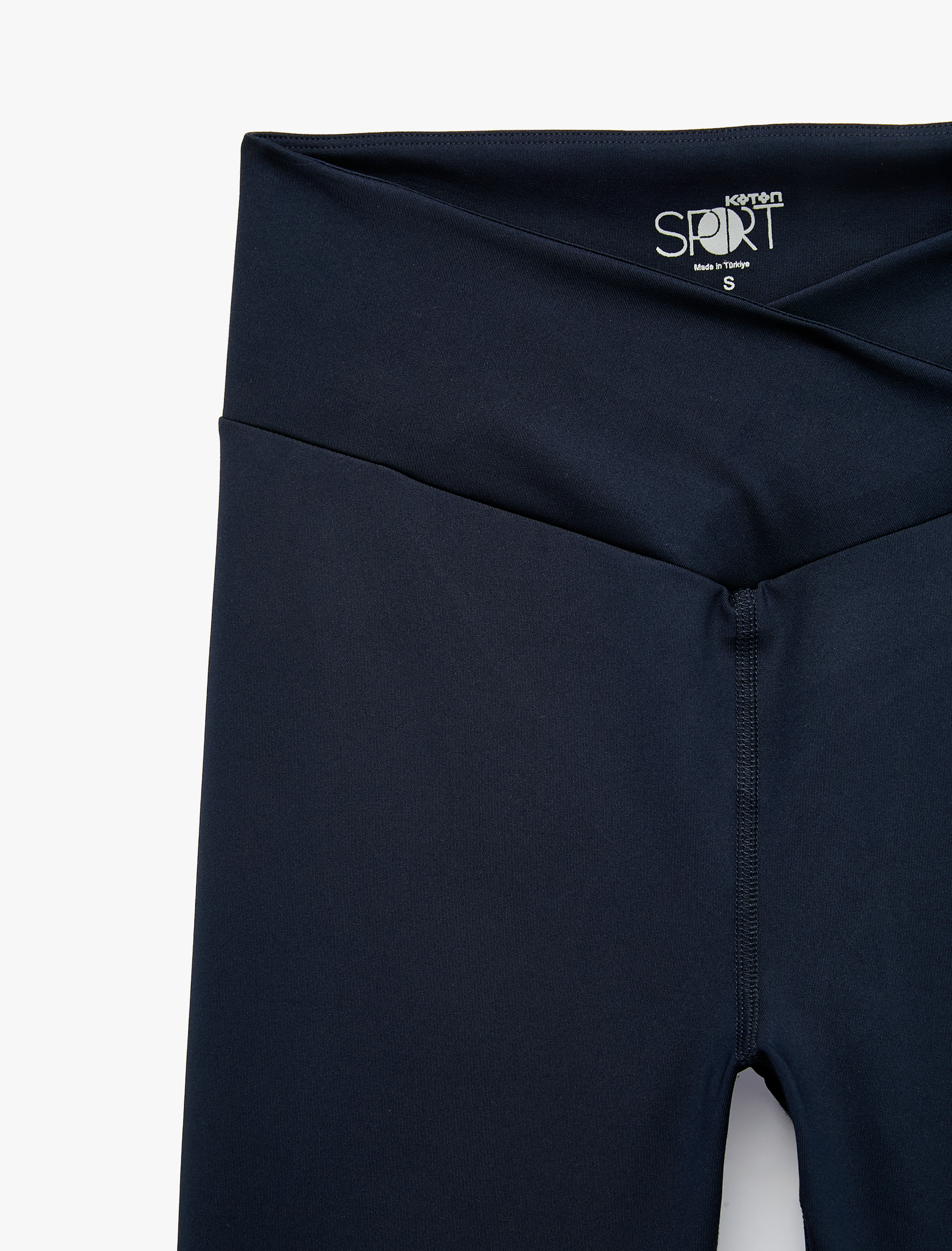 Koton Yüksek Bel İnterlok Slim Fit Spor Tayt görsel 8