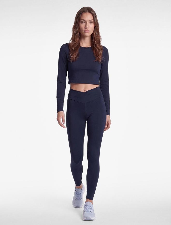  Yüksek Bel İnterlok Slim Fit Spor Tayt