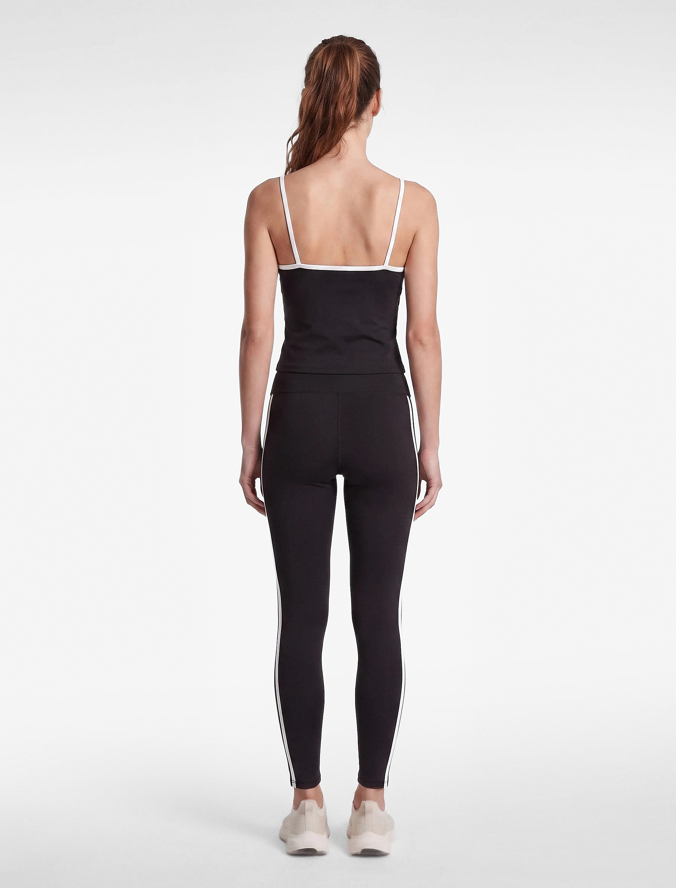   Renk Kontrastlı Slim Fit Büzgülü İnce Askılı Spor Atlet