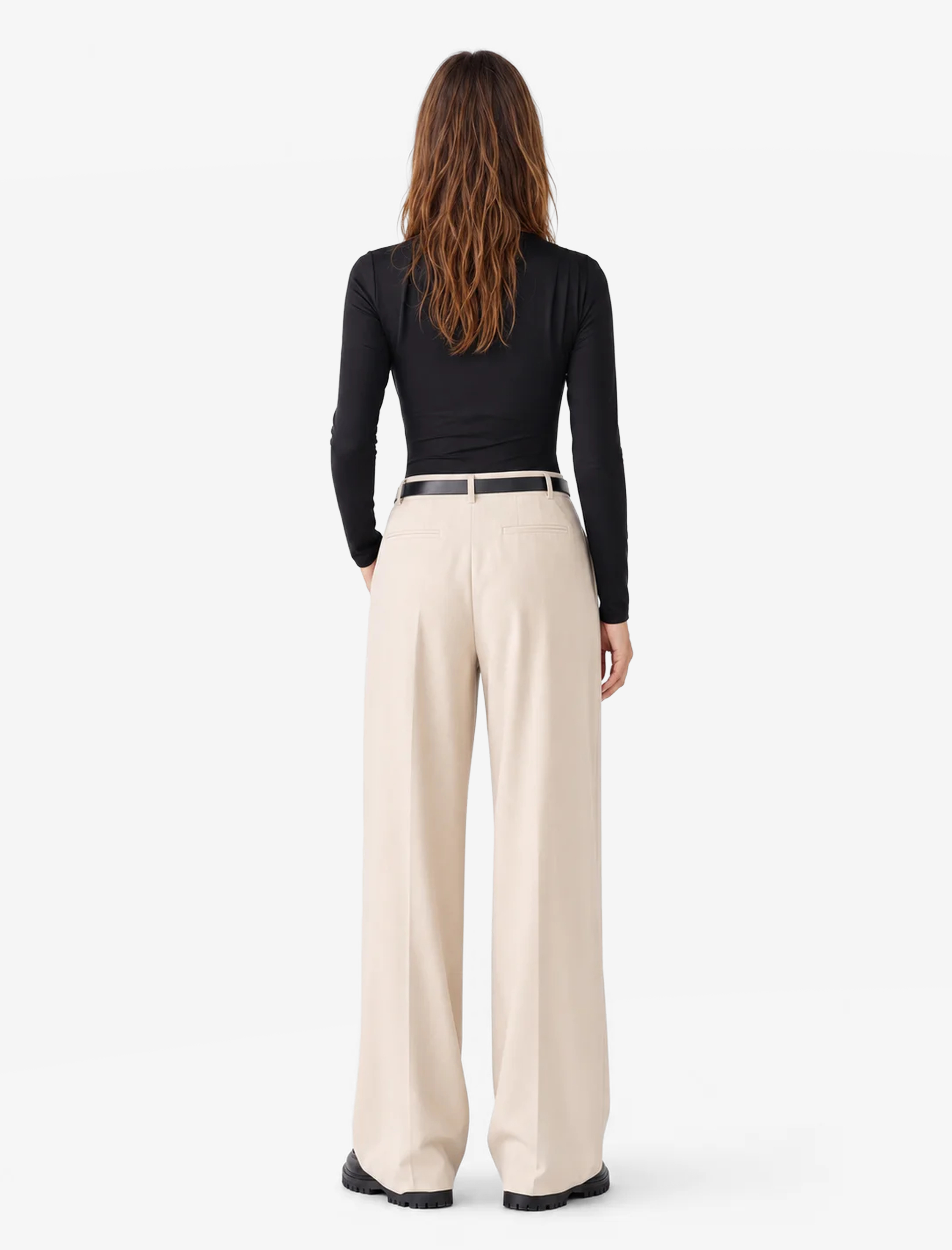  Slim Fit Uzun Kollu Drape Detaylı Hafif Dik Yaka Bodysuit