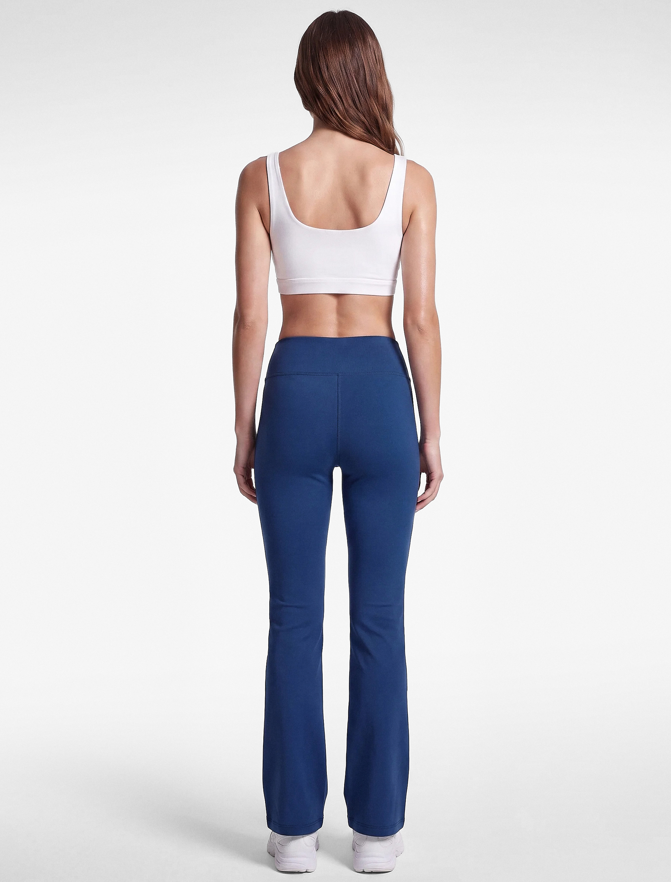   Slim Fit Yüksek Bel İspanyol Paça Spor Tayt