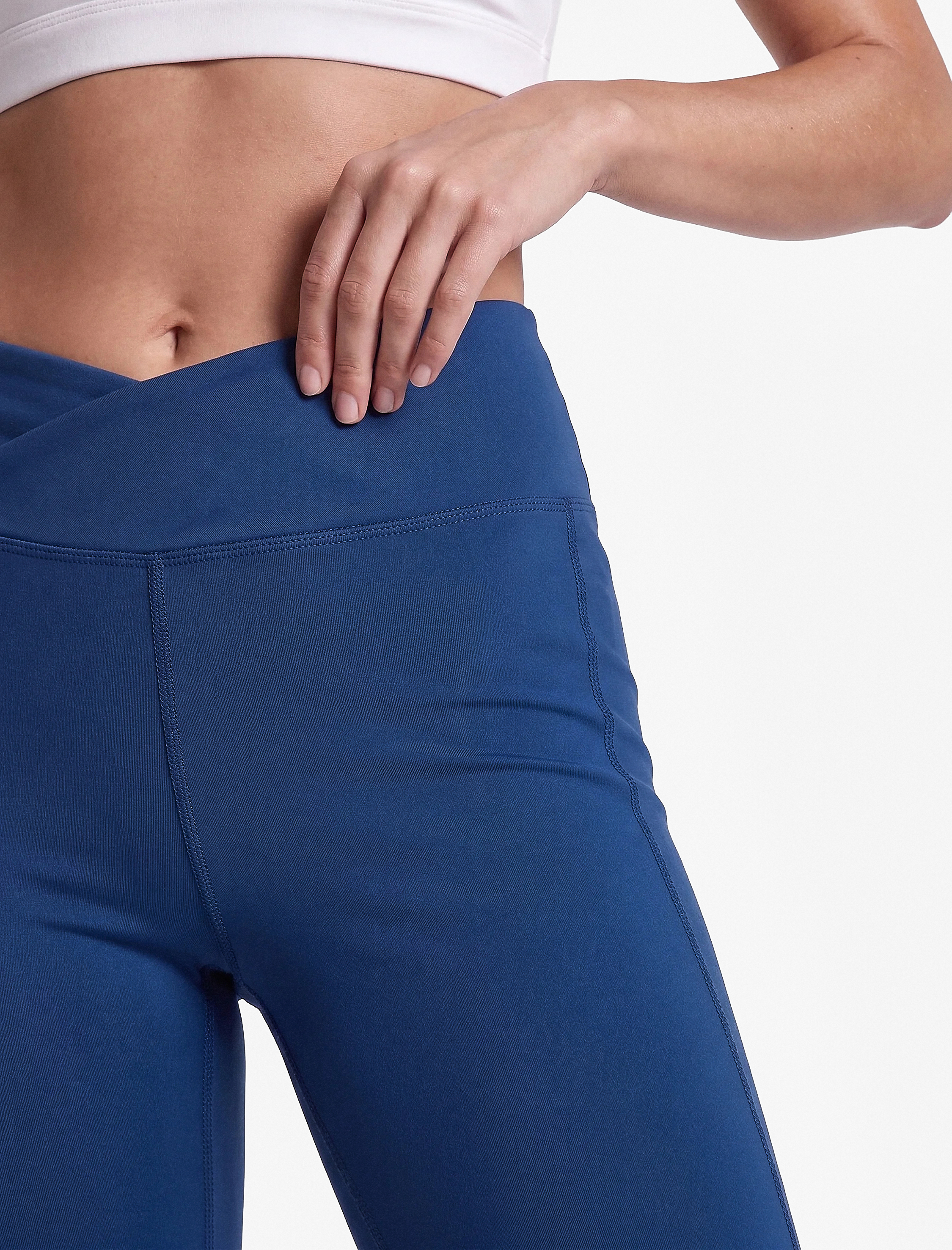   Slim Fit Yüksek Bel İspanyol Paça Spor Tayt