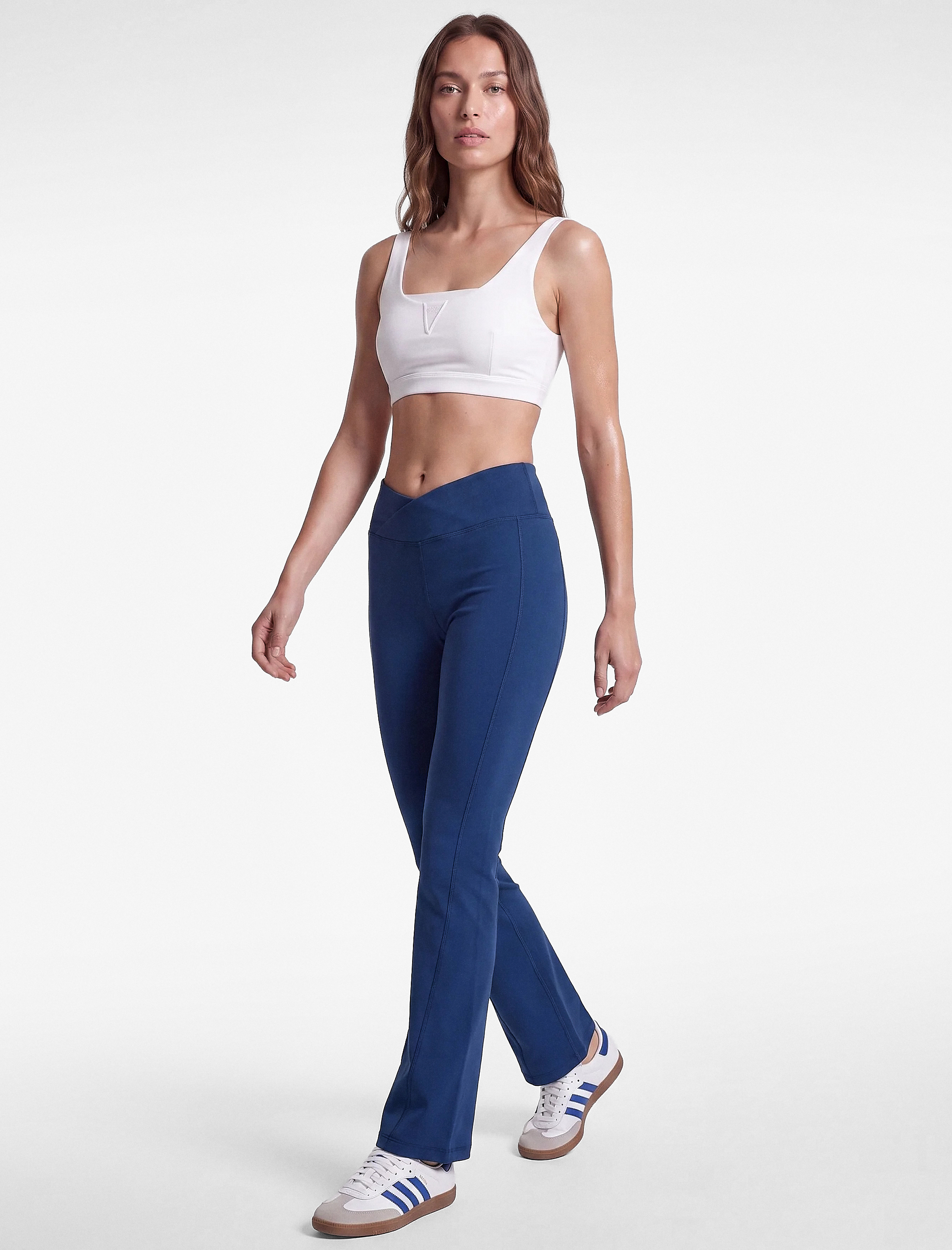   Slim Fit Yüksek Bel İspanyol Paça Spor Tayt