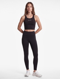 Slim Fit İnterlok Kumaş Sırt Detaylı Bisiklet Yaka Baskılı Sporcu Sütyeni
