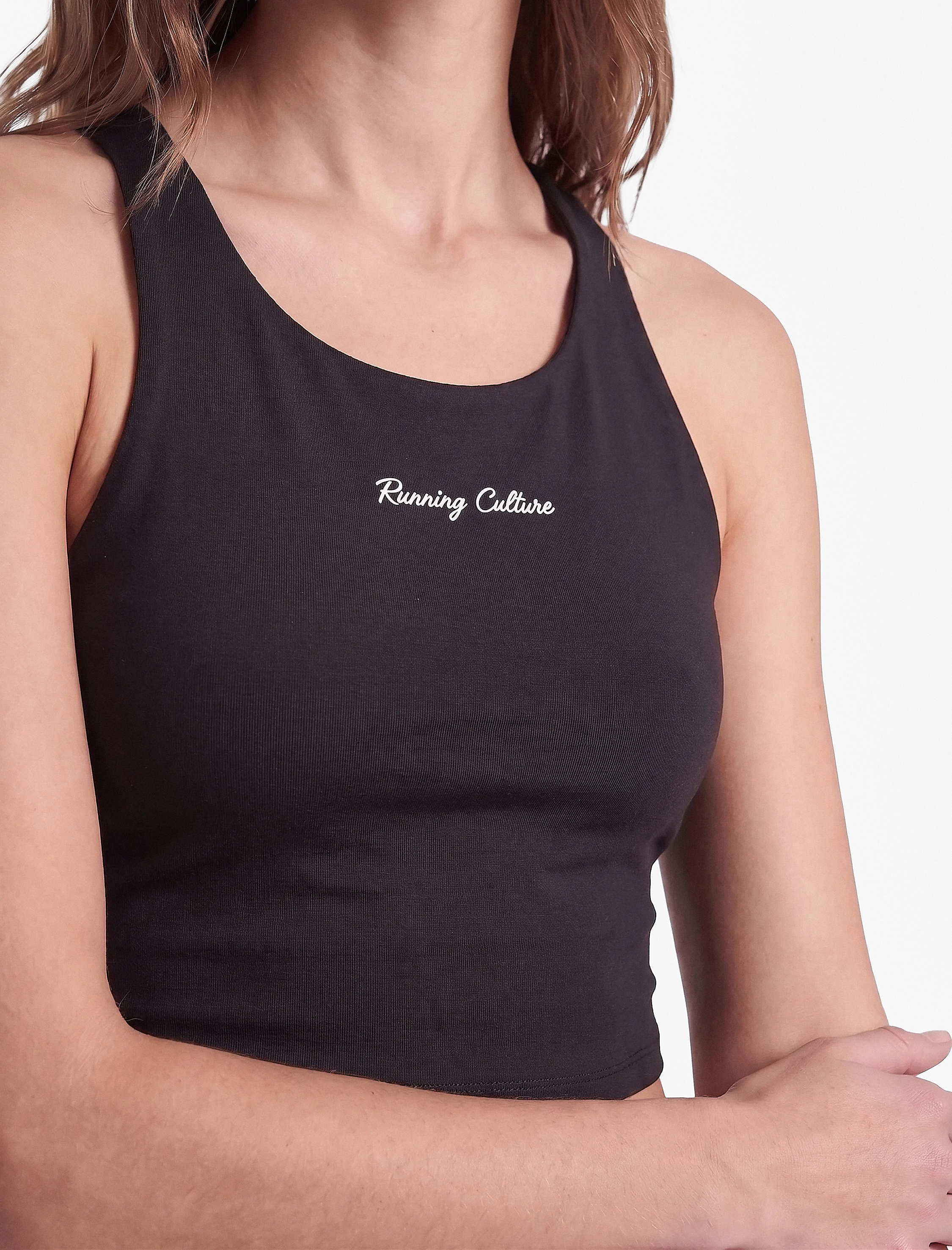   Slim Fit İnterlok Kumaş Sırt Detaylı Bisiklet Yaka Baskılı Sporcu Sütyeni