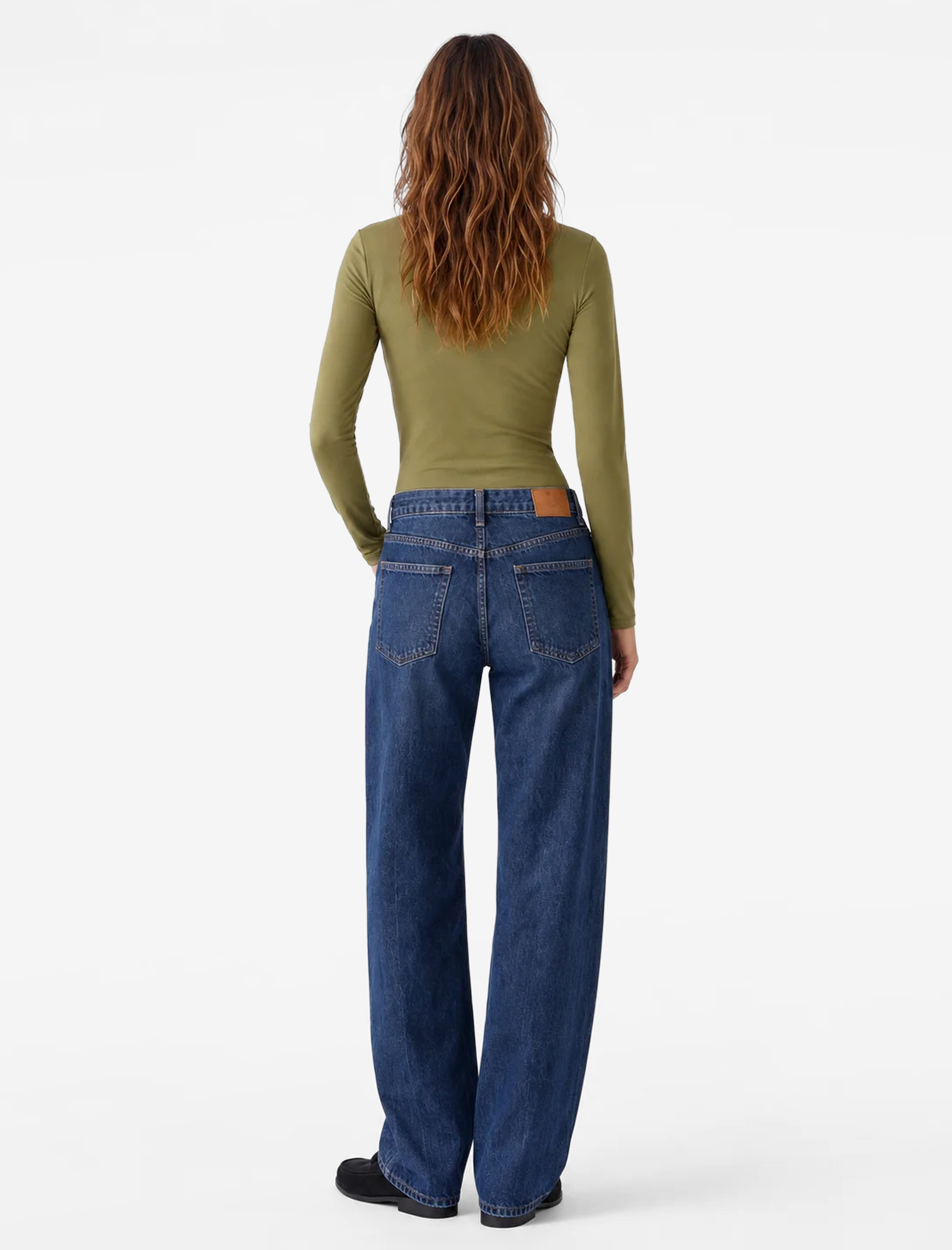   Bisiklet Yaka Uzun Kollu Bodysuit