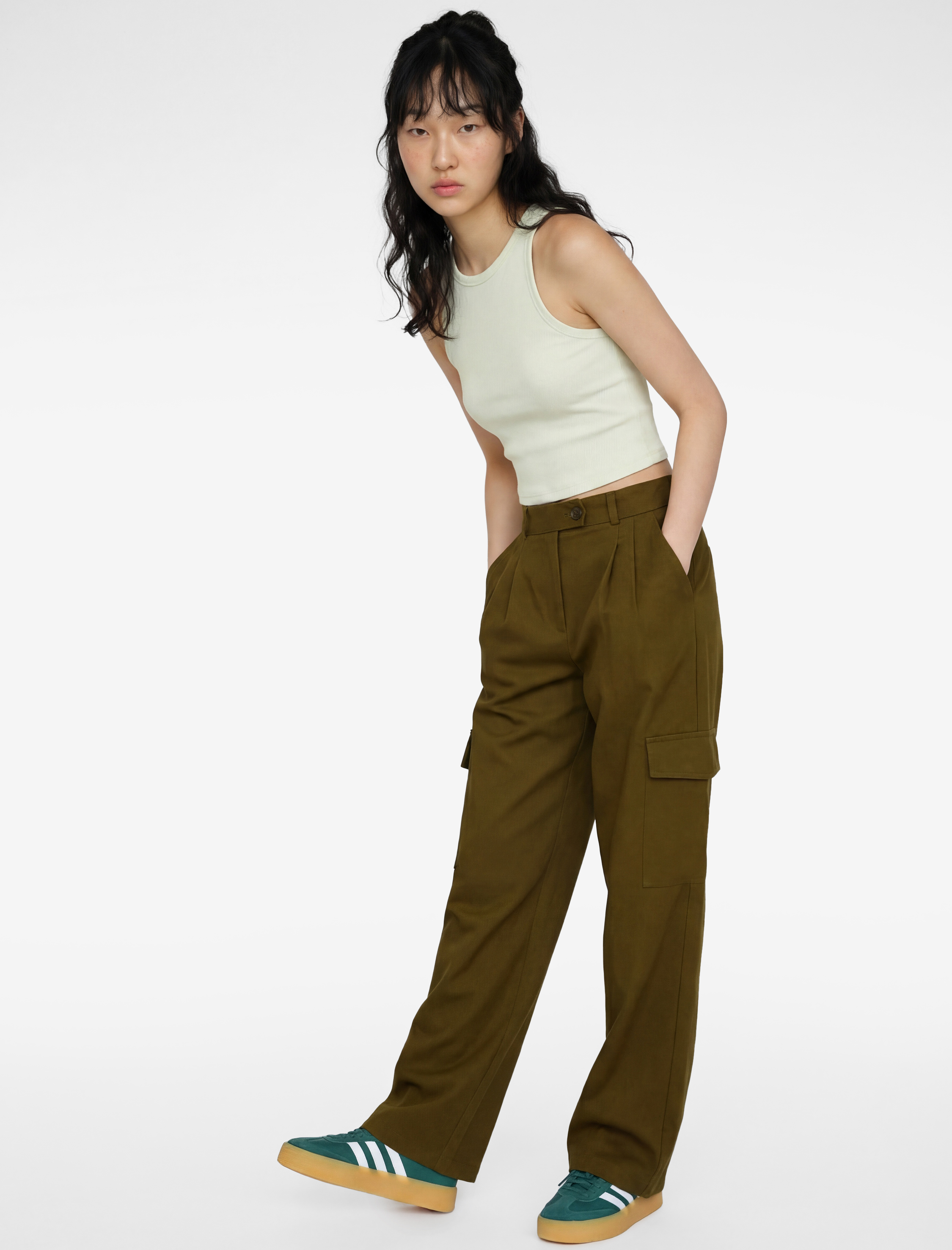 Koton Slim Fit Bisiklet Yaka Fitilli Kolsuz Atlet görsel 3