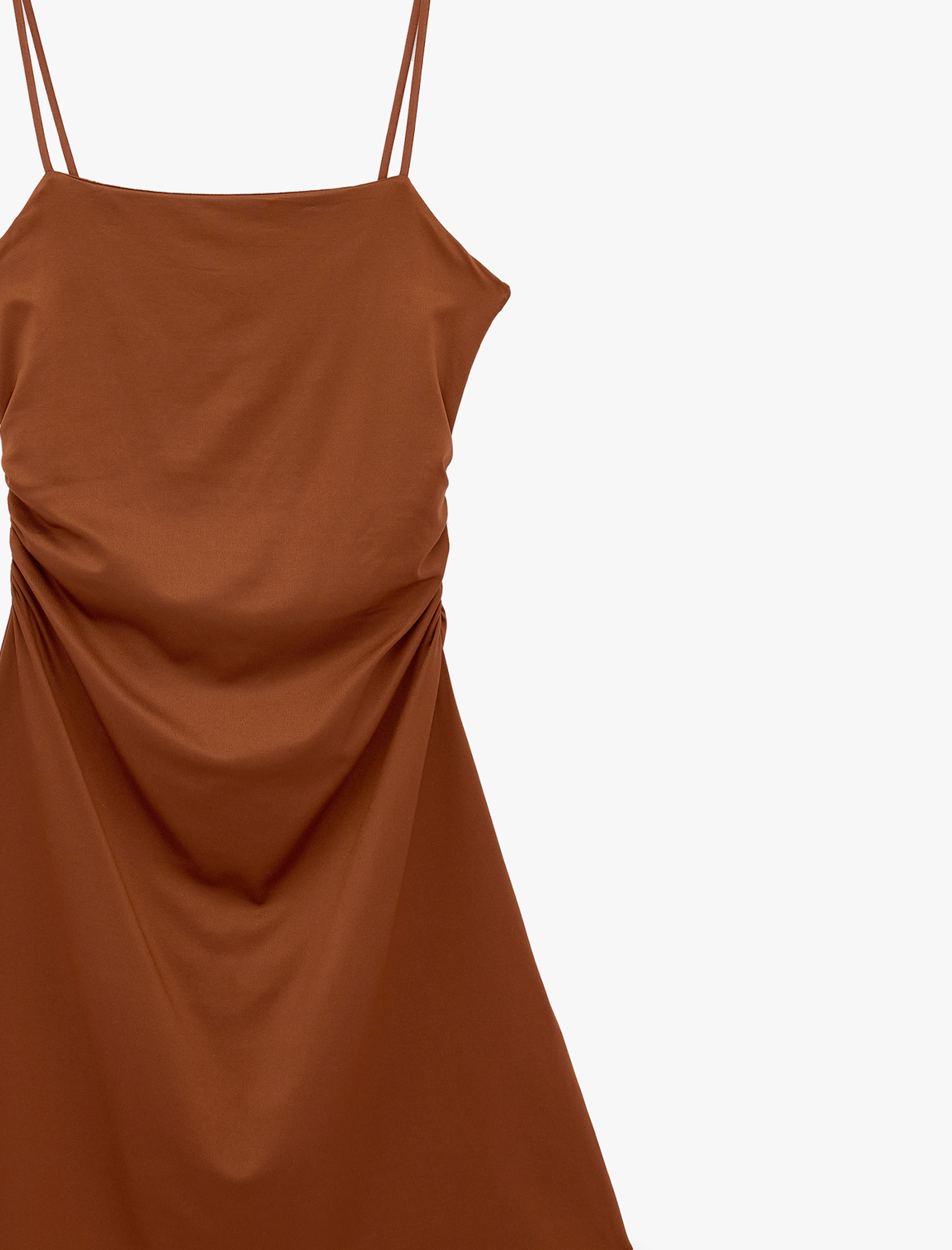 Koton Drape Detaylı İnce Askılı Mini Bodycon Elbise görsel 5