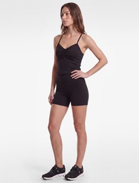 Skinny Fit Yüksek Bel Spor Biker Tayt