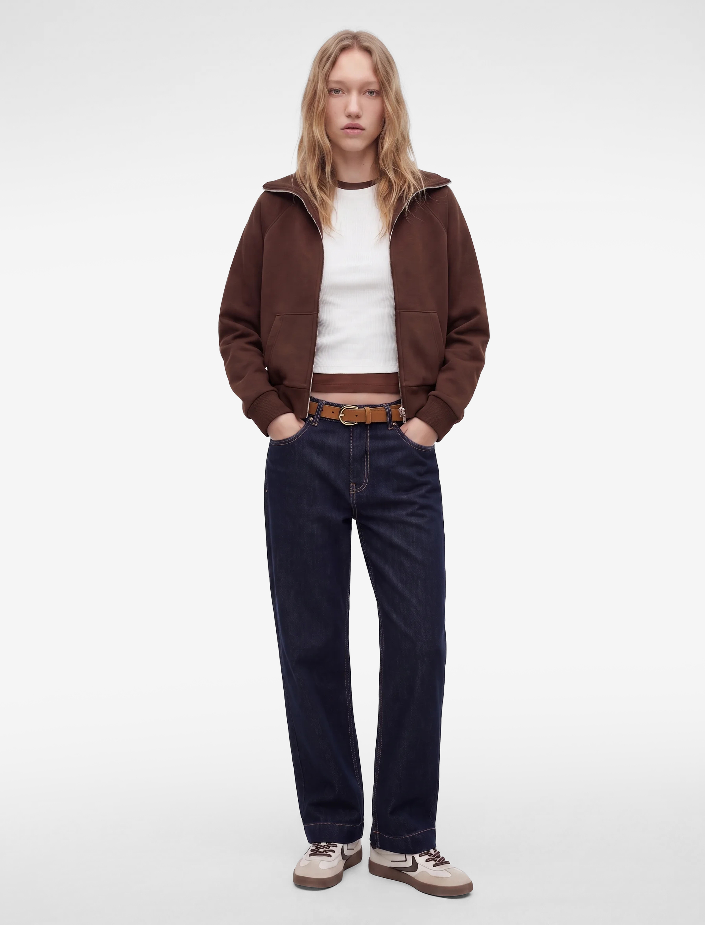 Koton Pamuklu Uzun Kollu Cep Detaylı Slim Fit Fermuarlı Sweatshirt