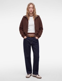 Pamuklu Uzun Kollu Cepli Slim Fit Fermuarlı Sweatshirt