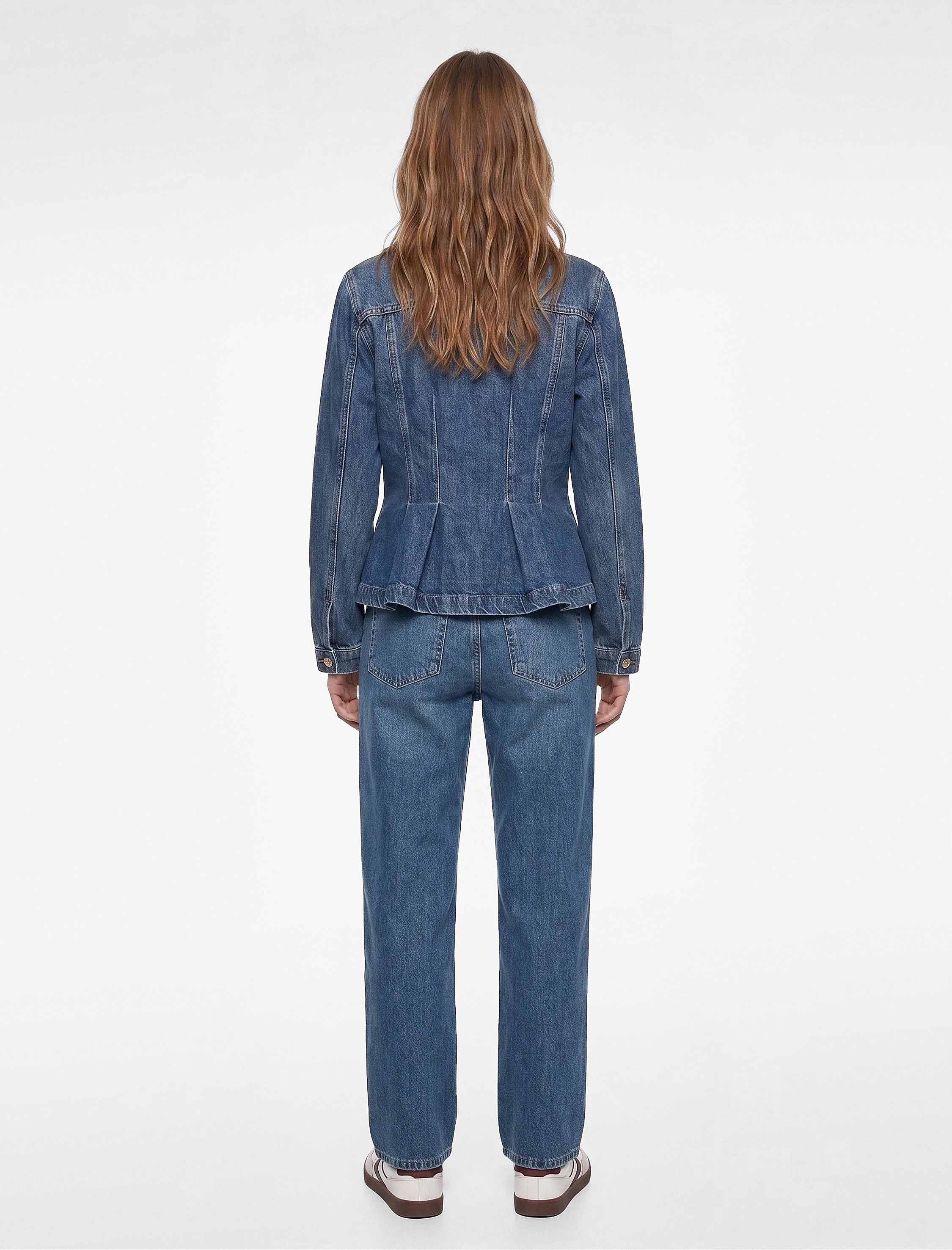 Koton Pamuklu Normal Bel Düğmeli Düz Paça Denim Pantolon - Straight Fit Jean görsel 4