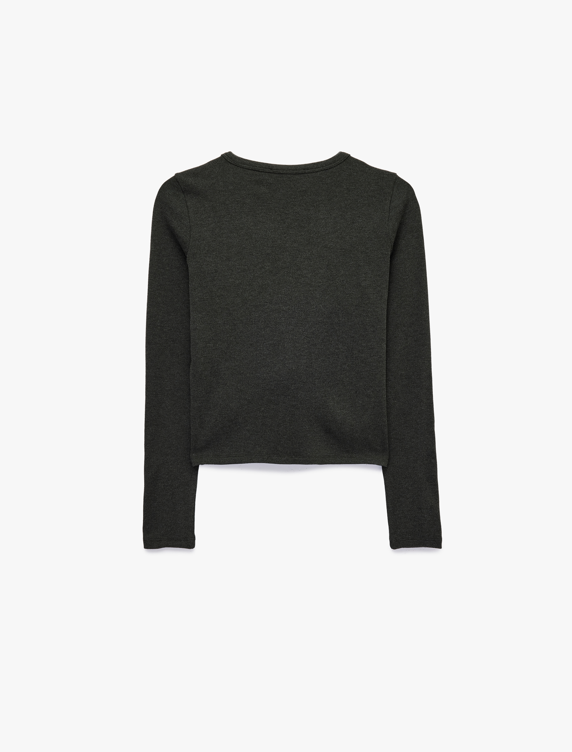 Koton Slim Fit Uzun Kollu Bisiklet Yaka Düğmeli Triko Hırka görsel 6