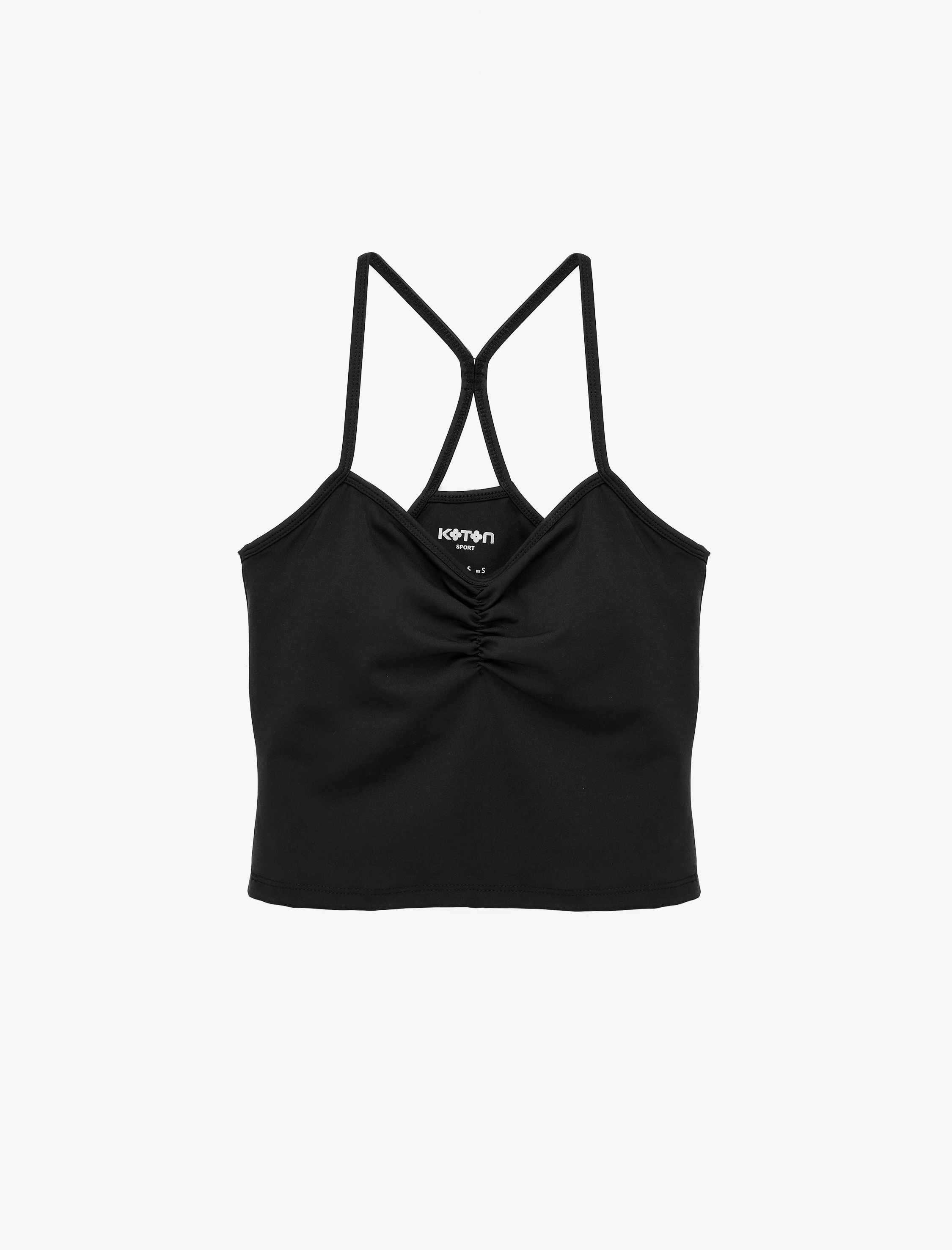   Slim Fit İp Askılı Sırt Detaylı Spor Bluz