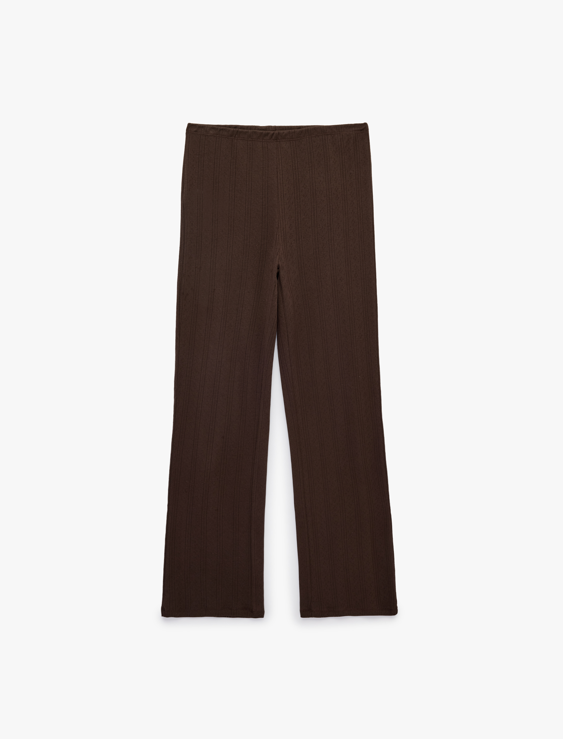 Koton Beli Lastikli Dokulu Uzun Pijama Altı görsel 7