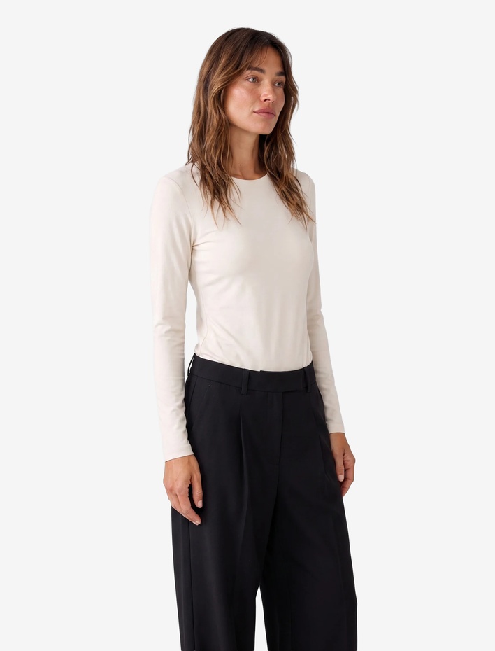  Bisiklet Yaka Uzun Kollu Bodysuit