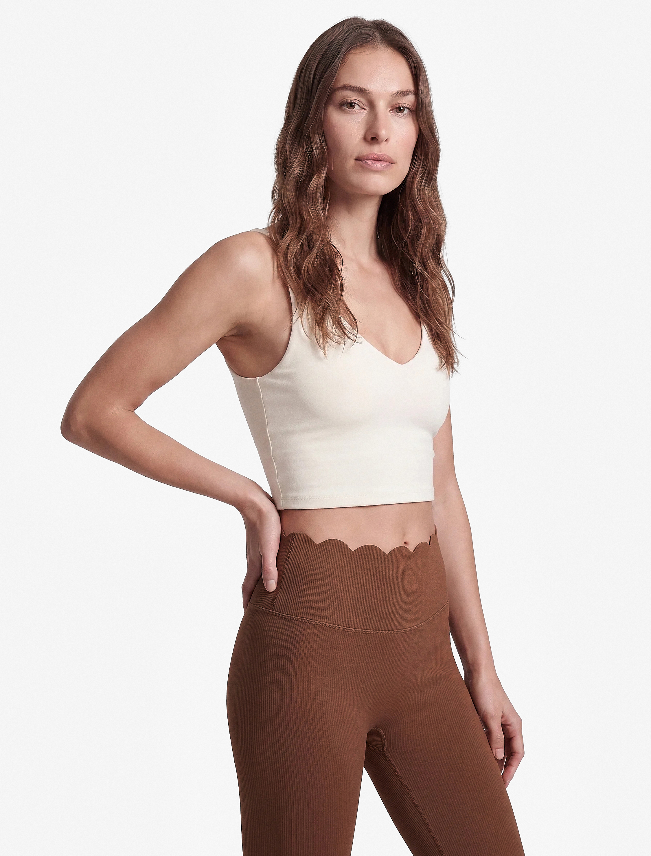   Yüksek Bel Slim Fit Lazer Kesim Spor Tayt