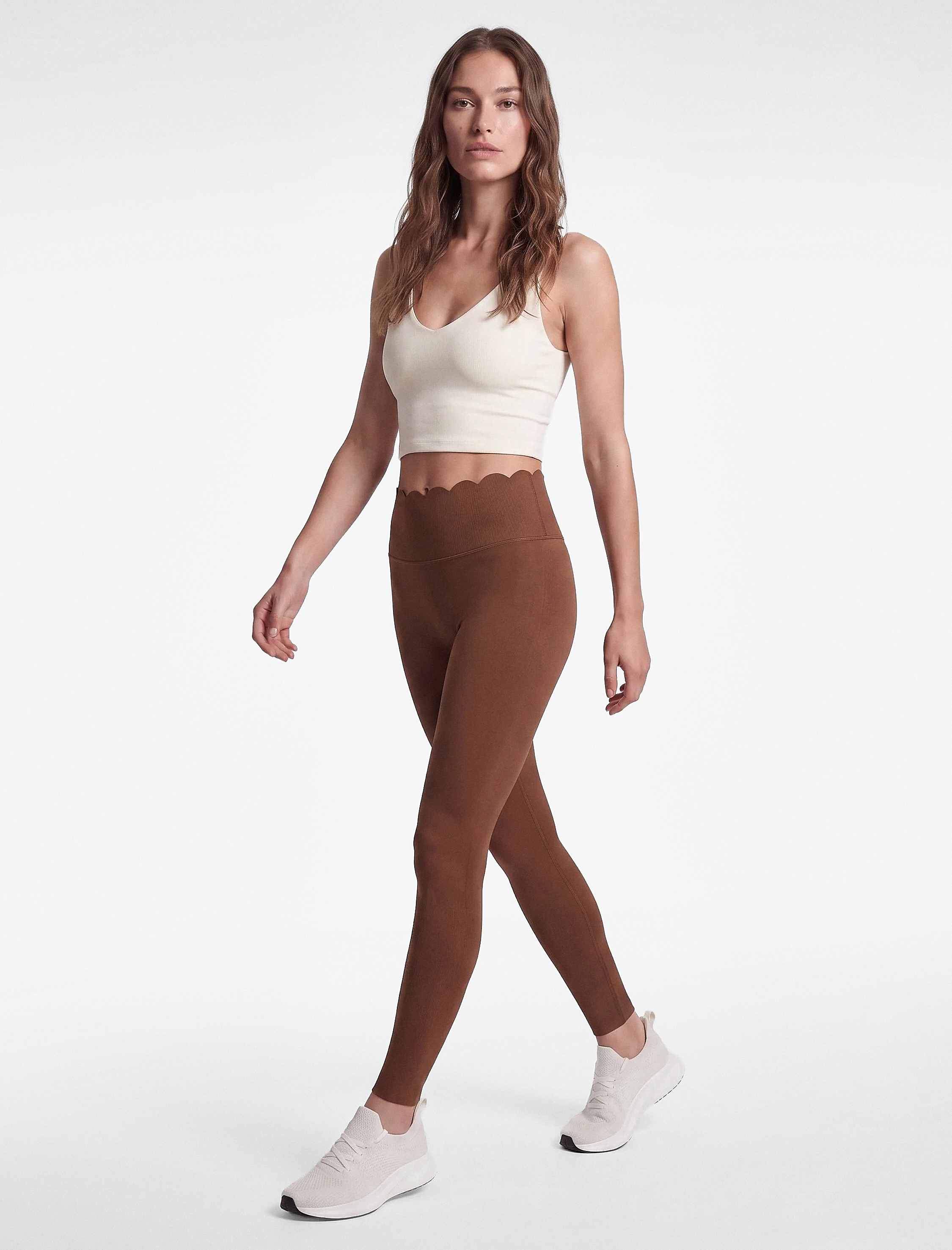   Yüksek Bel Slim Fit Lazer Kesim Spor Tayt