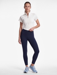 Slim Fit Dik Yaka Reglan Kollu Fermuarlı Spor Tişört