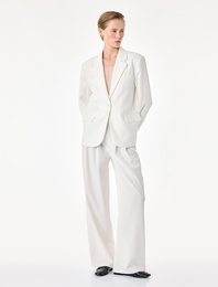 Düğmeli Uzun Kollu Kruvaze Oversize Blazer Ceket
