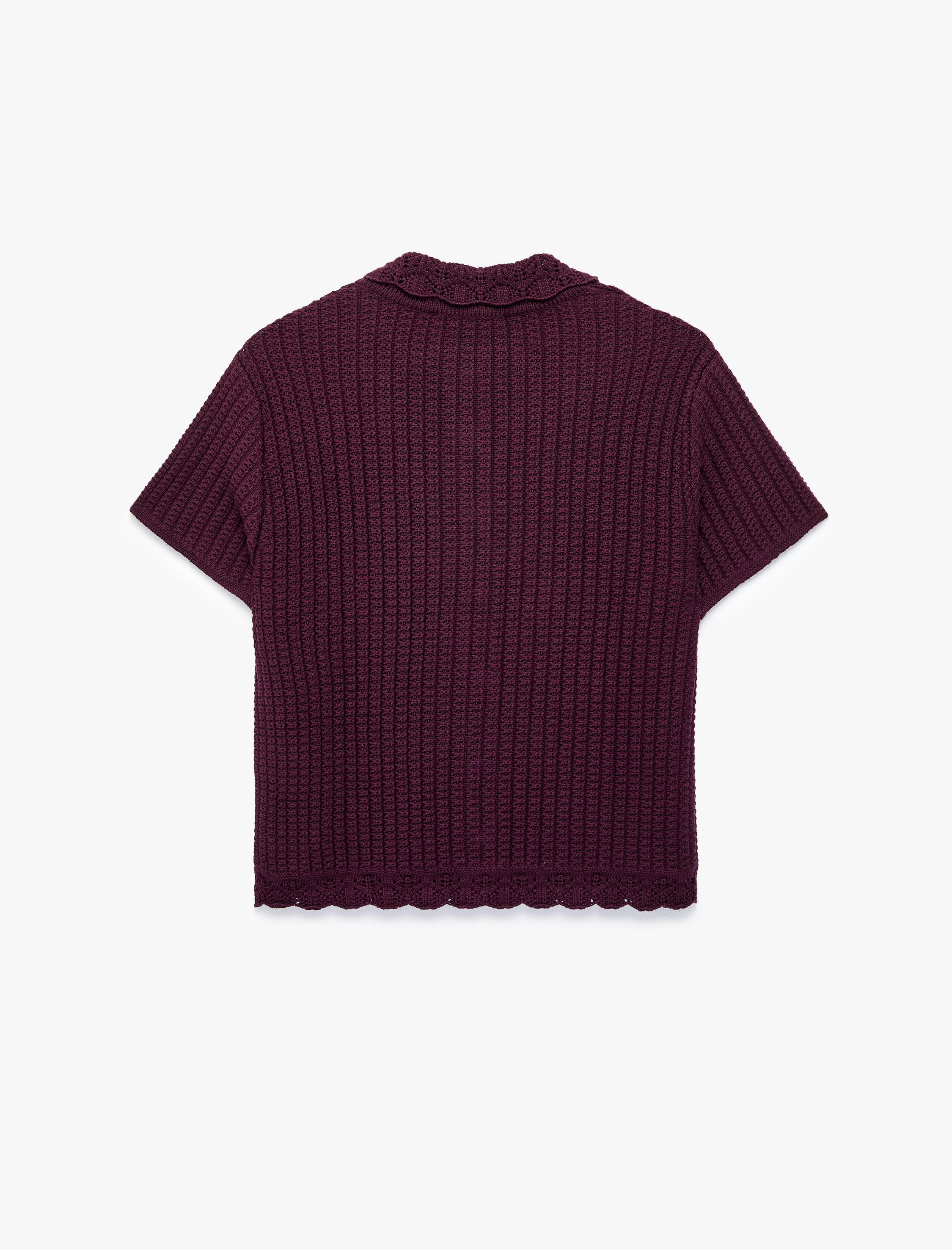 Koton Regular Fit Kısa Kollu Polo Yaka Düğmeli Motifli Triko Hırka görsel 6